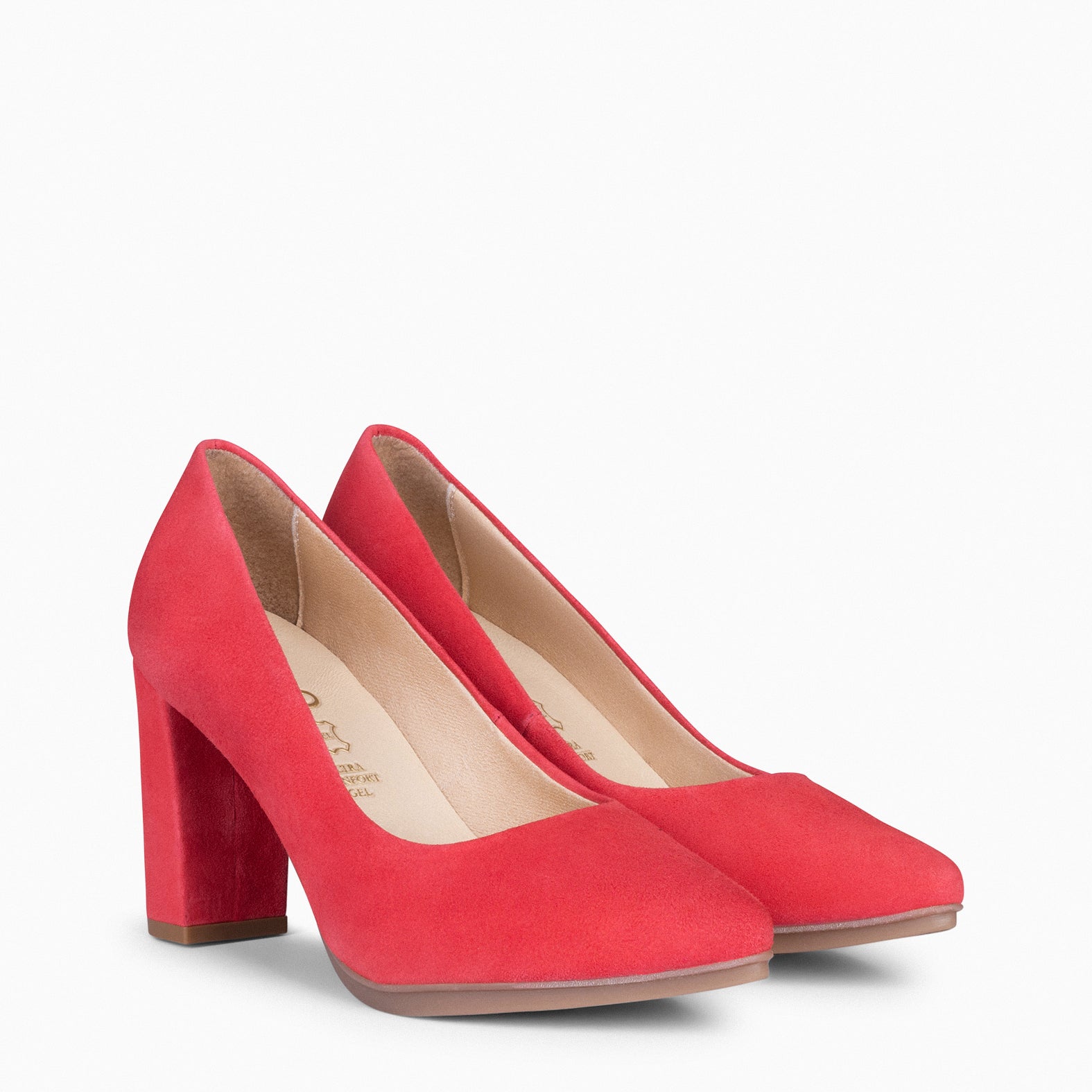 URBAN - Zapatos de tacón alto de ante ROJO