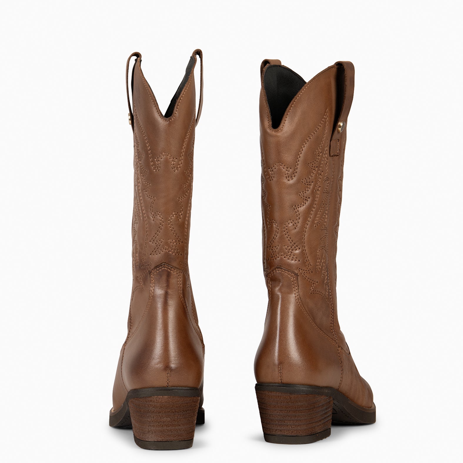 UTAH - Botas Cowboy bordado MARRON