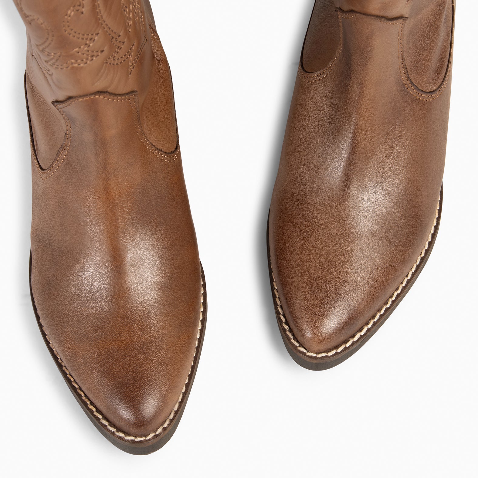 UTAH - Botas Cowboy bordado MARRON