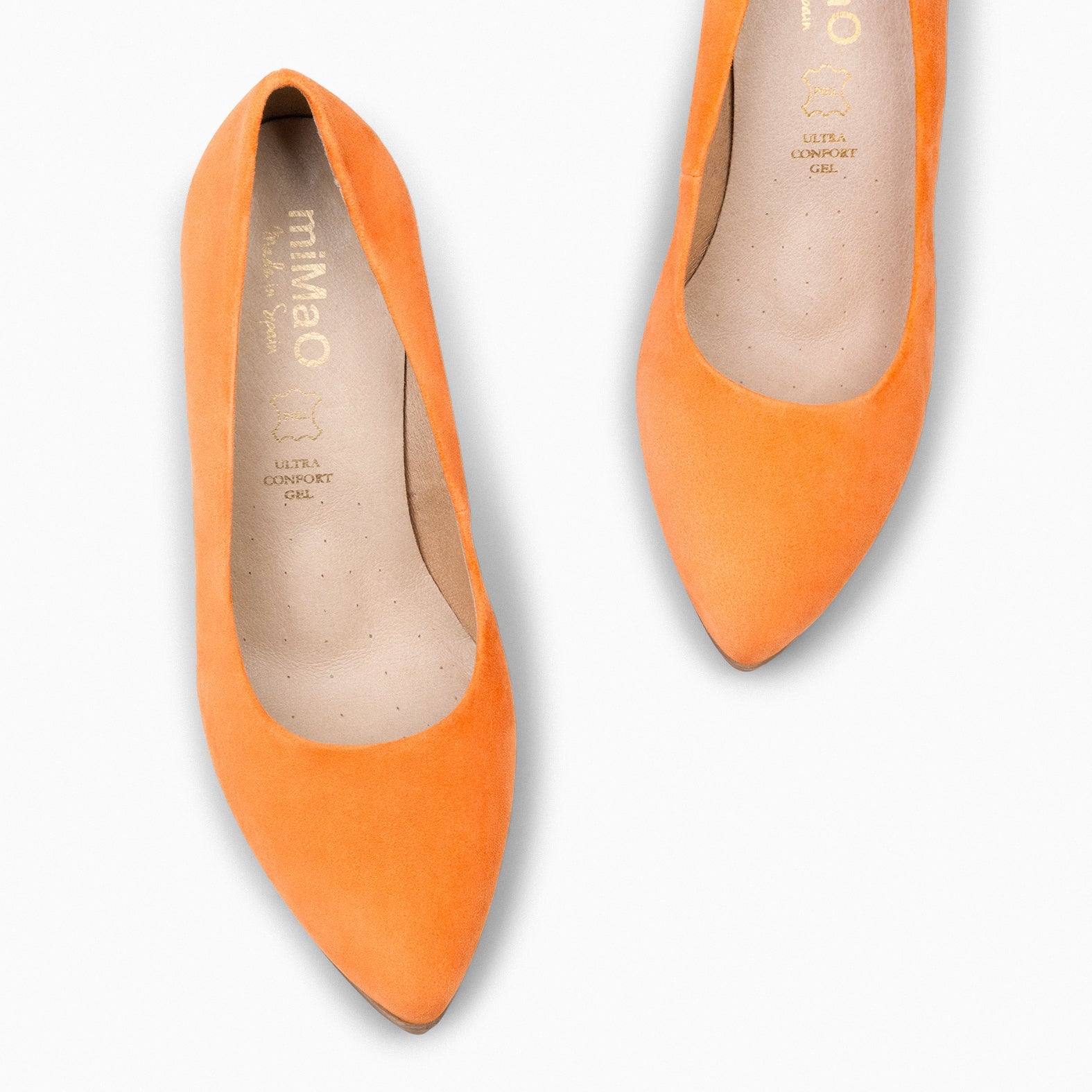 URBAN - Zapatos de tacón alto de ante NARANJA