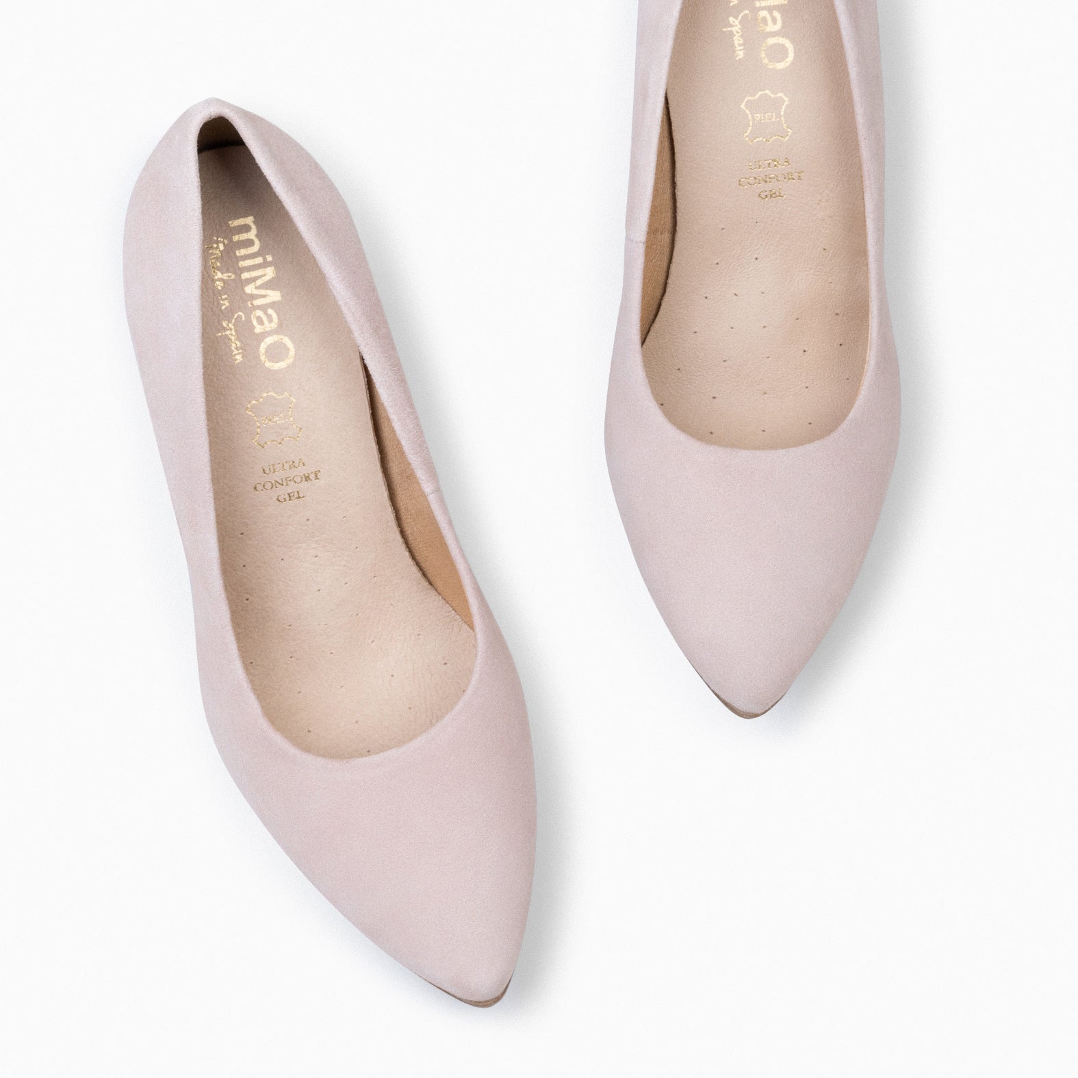 URBAN – Zapatos de tacón alto de ante Rosa Claro