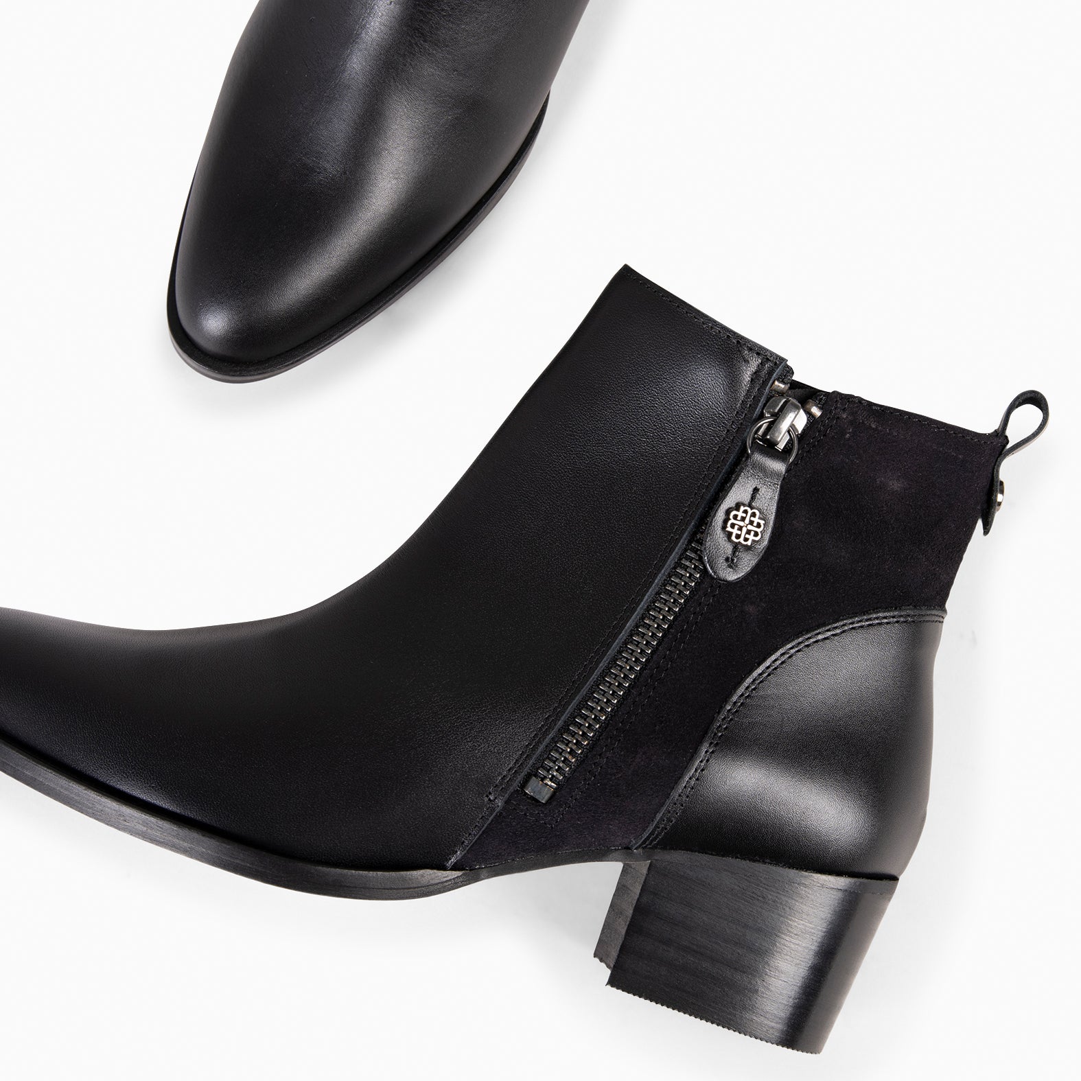 REBECA - Botines de tacón NEGRO