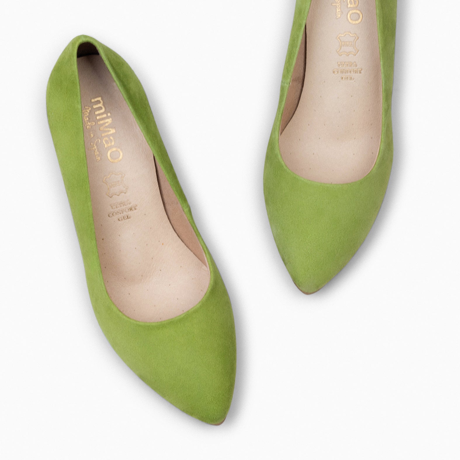 URBAN - Zapatos de tacón alto de ante VERDE PISTACHO
