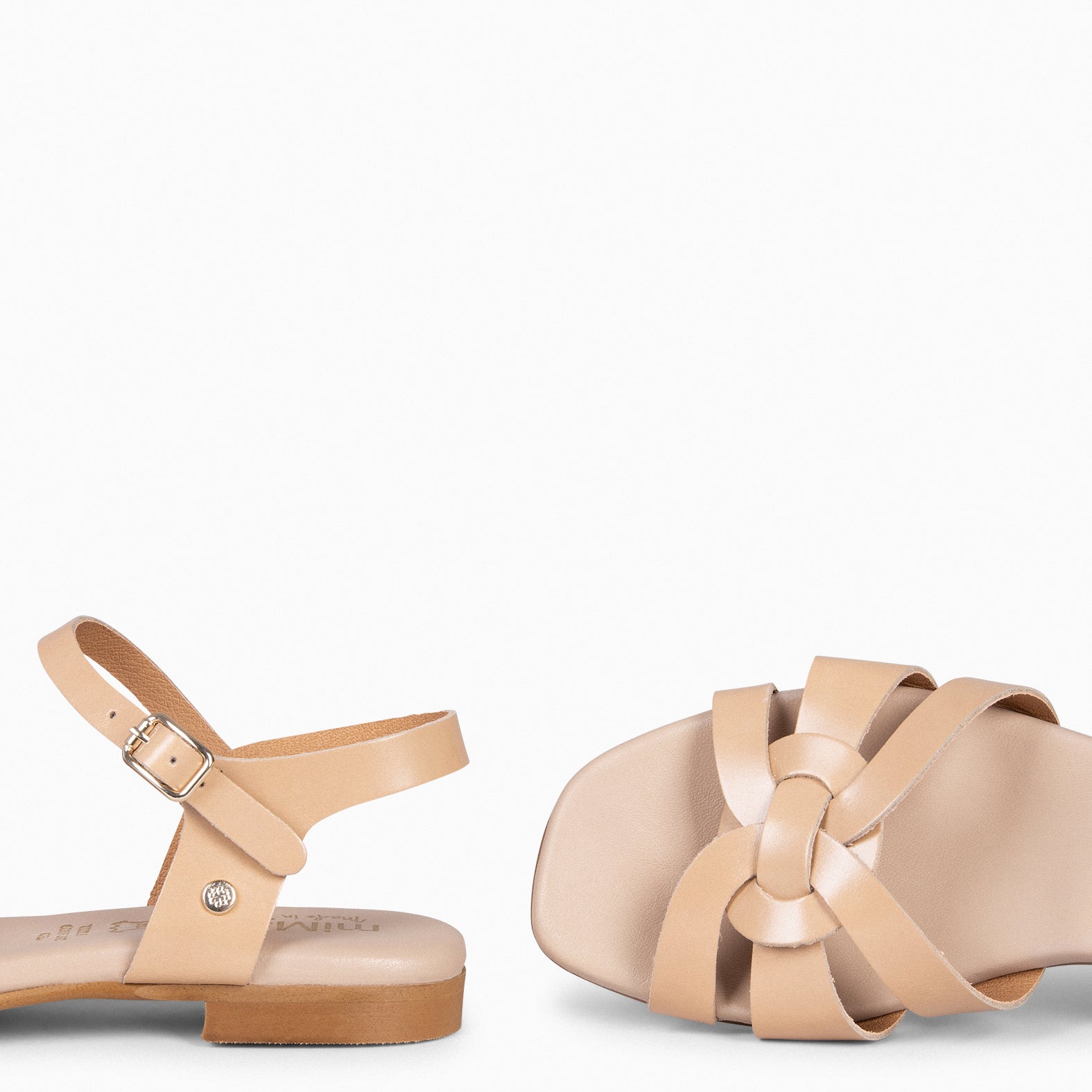 LIVIA - Sandalias planas elegantes BEIGE