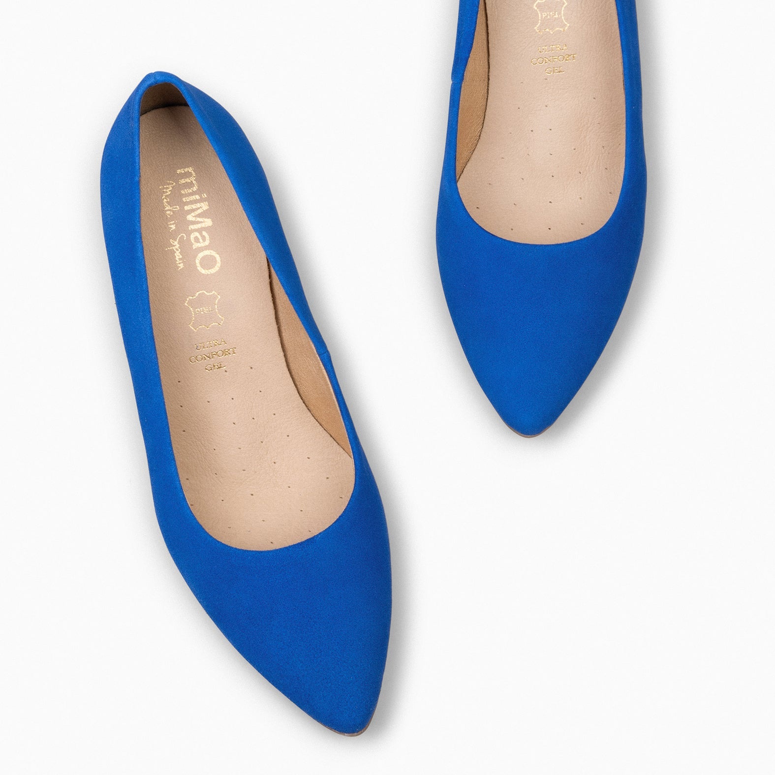 URBAN S - Zapato de tacón medio ante AZUL ELÉCTRICO