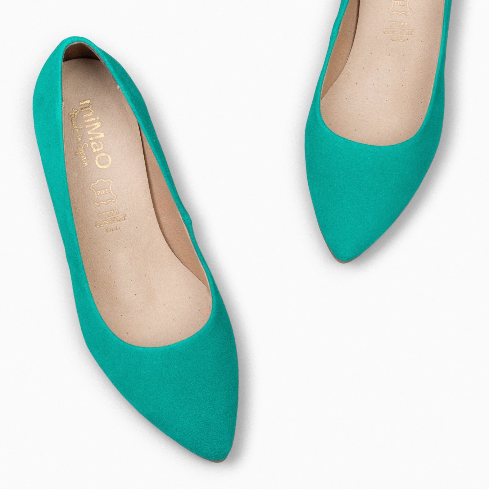 URBAN S - Zapatos de tacón medio de ante TURQUESA