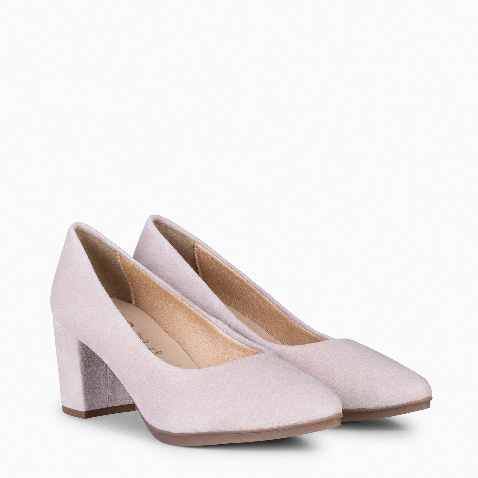 URBAN S - Zapato de tacón medio ante ROSA CLARO