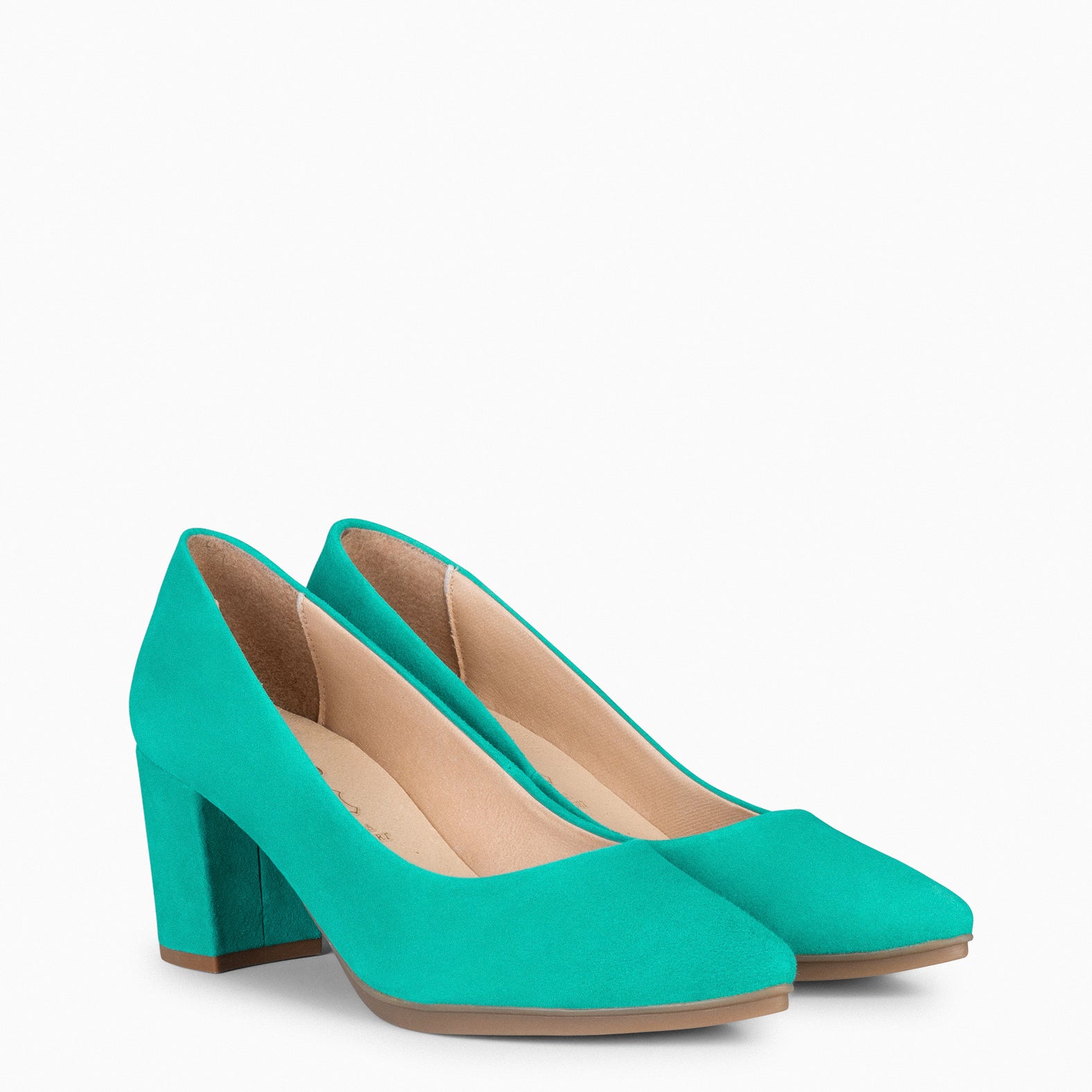 URBAN S - Zapatos de tacón medio de ante TURQUESA