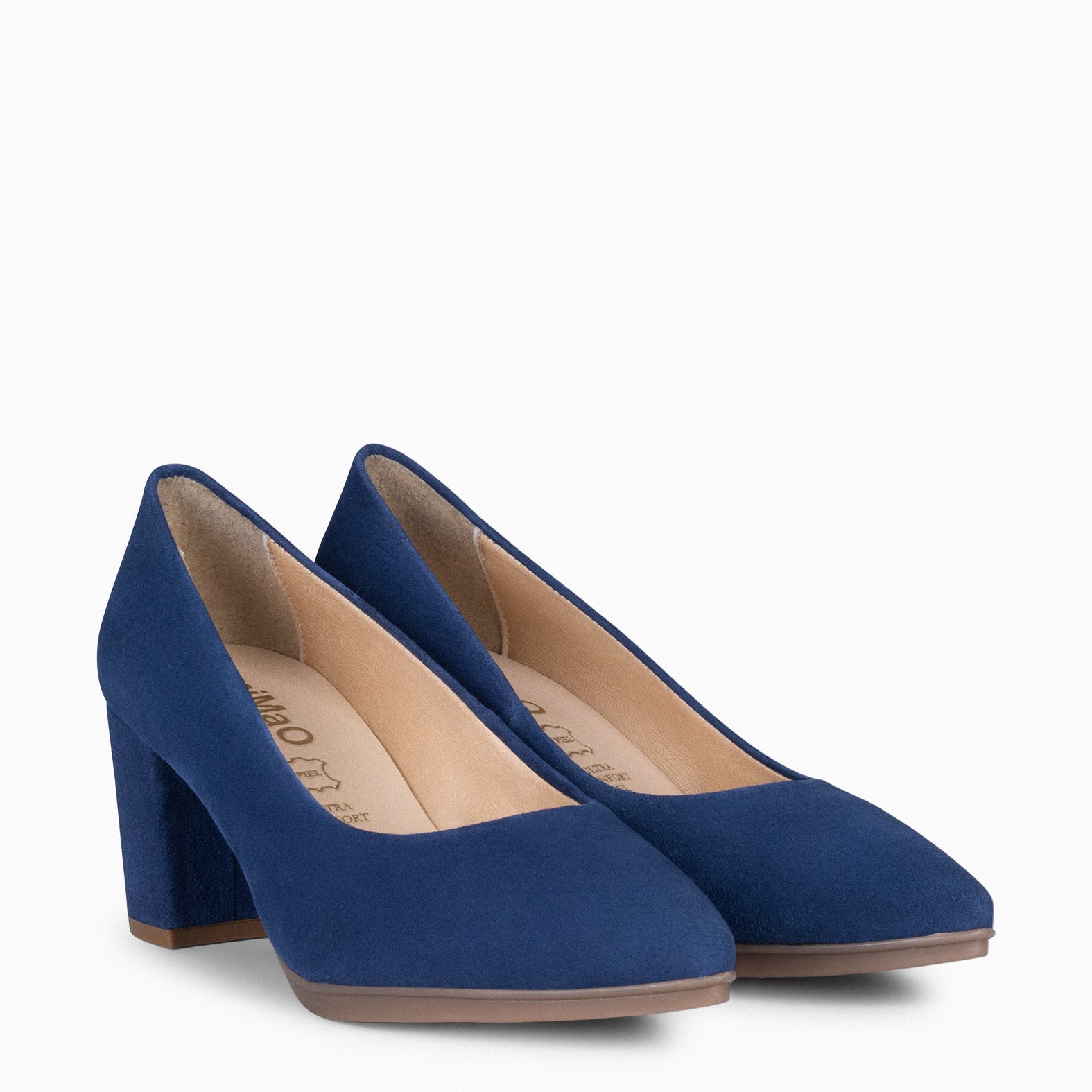 URBAN S - Zapato de tacón medio ante MARINO