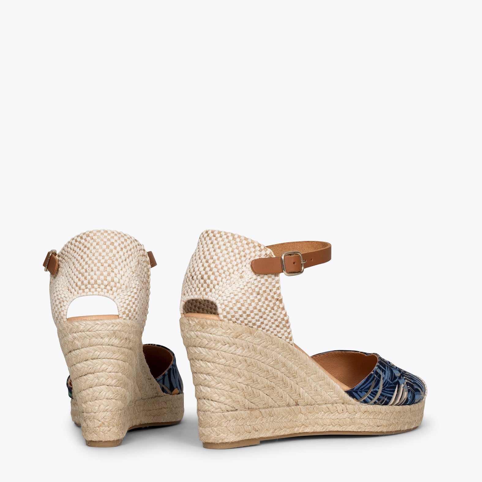 CONIL - Sandalias de esparto con estampado TROPICAL