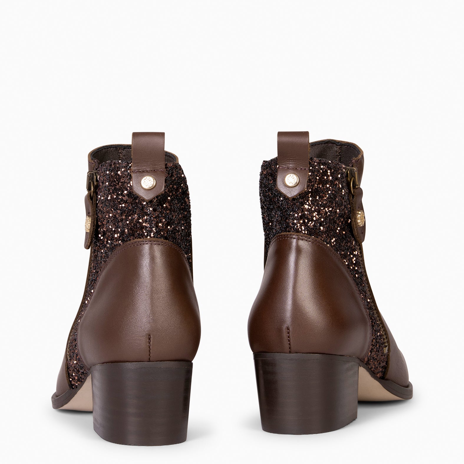 REBECA -  Botines de tacón  MARRON GLITTER