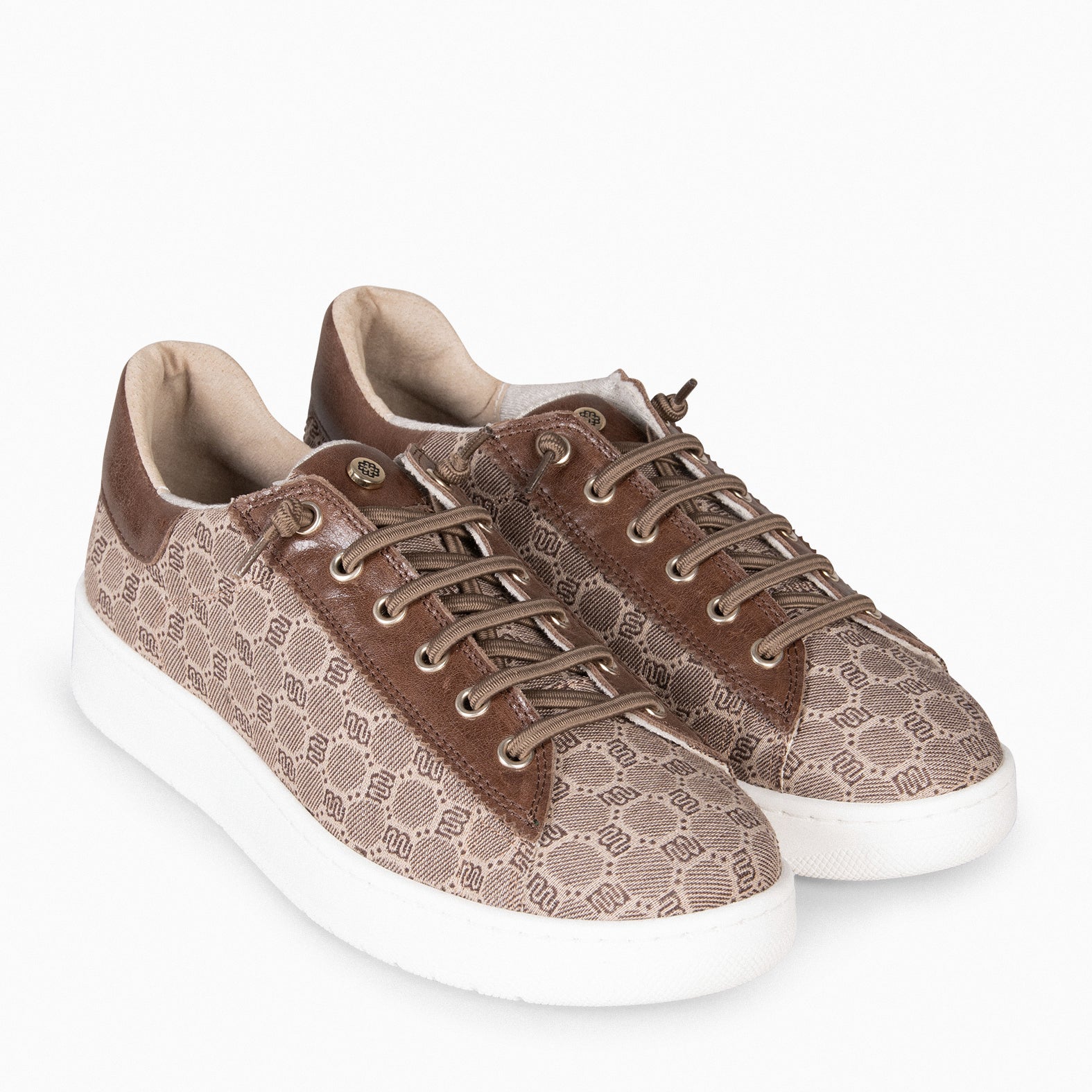 TOULOUSE - Zapatillas cordones elásticos MARRON
