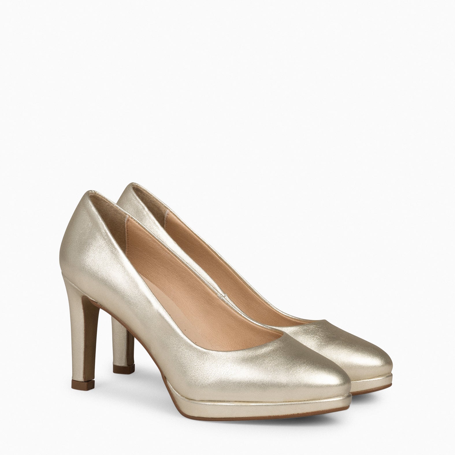 PLATAFORMA - Zapatos de tacón alto y plataforma PLATINO