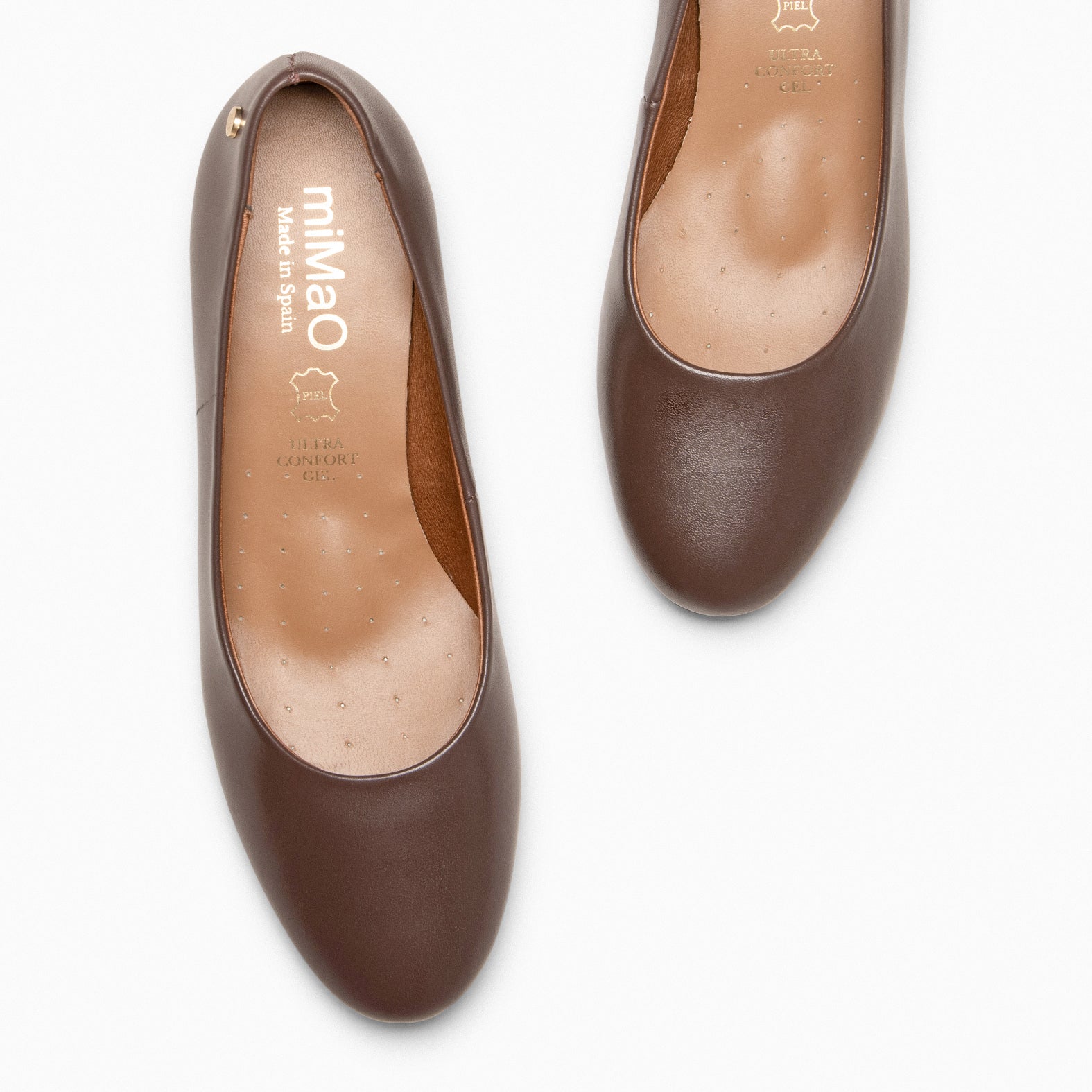 URBAN REDONDO SALÓN - Zapatos de tacón bajo de napa en MARRON