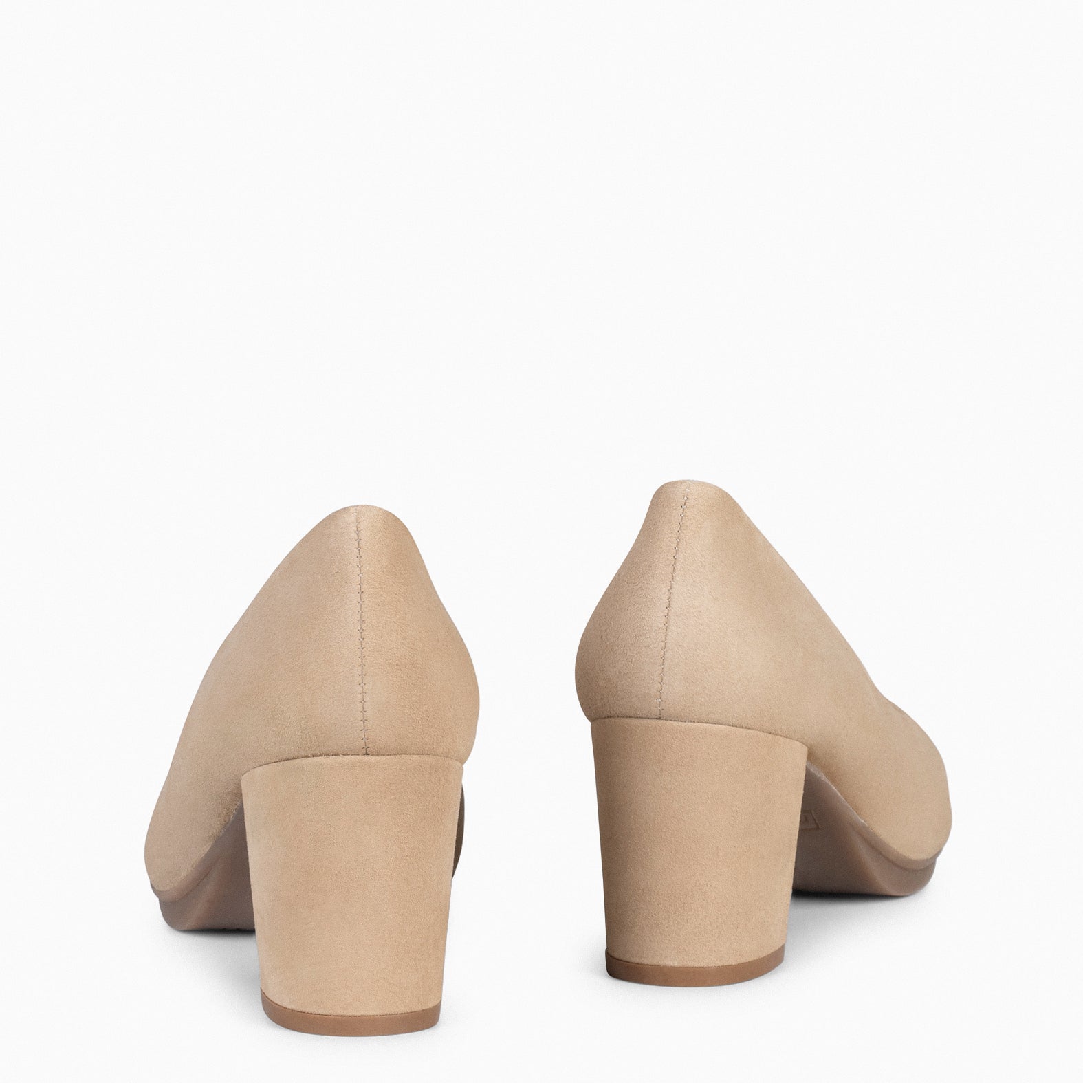 URBAN S - Zapato de tacón medio ante BEIGE