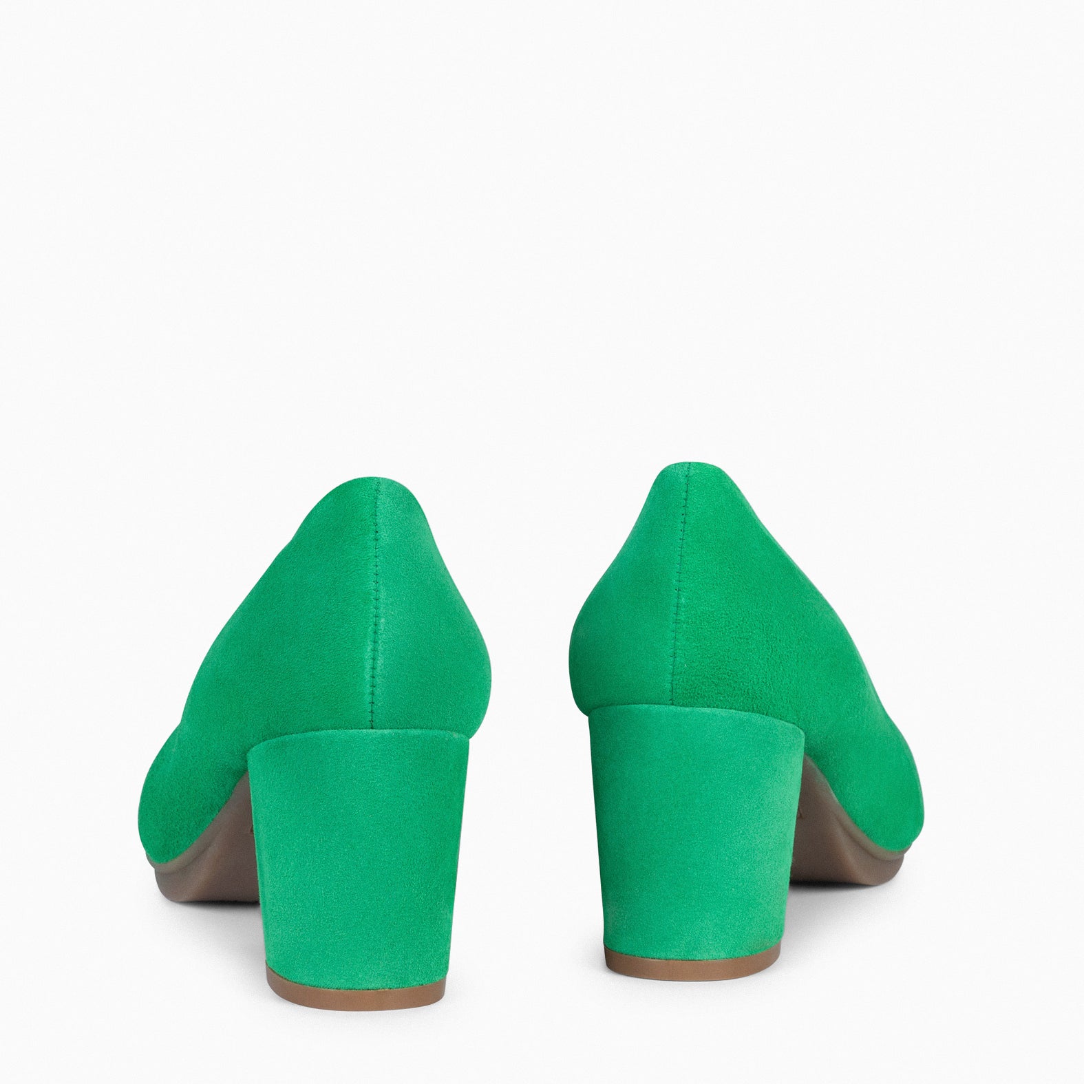 URBAN S - Zapato de tacón medio de ante VERDE