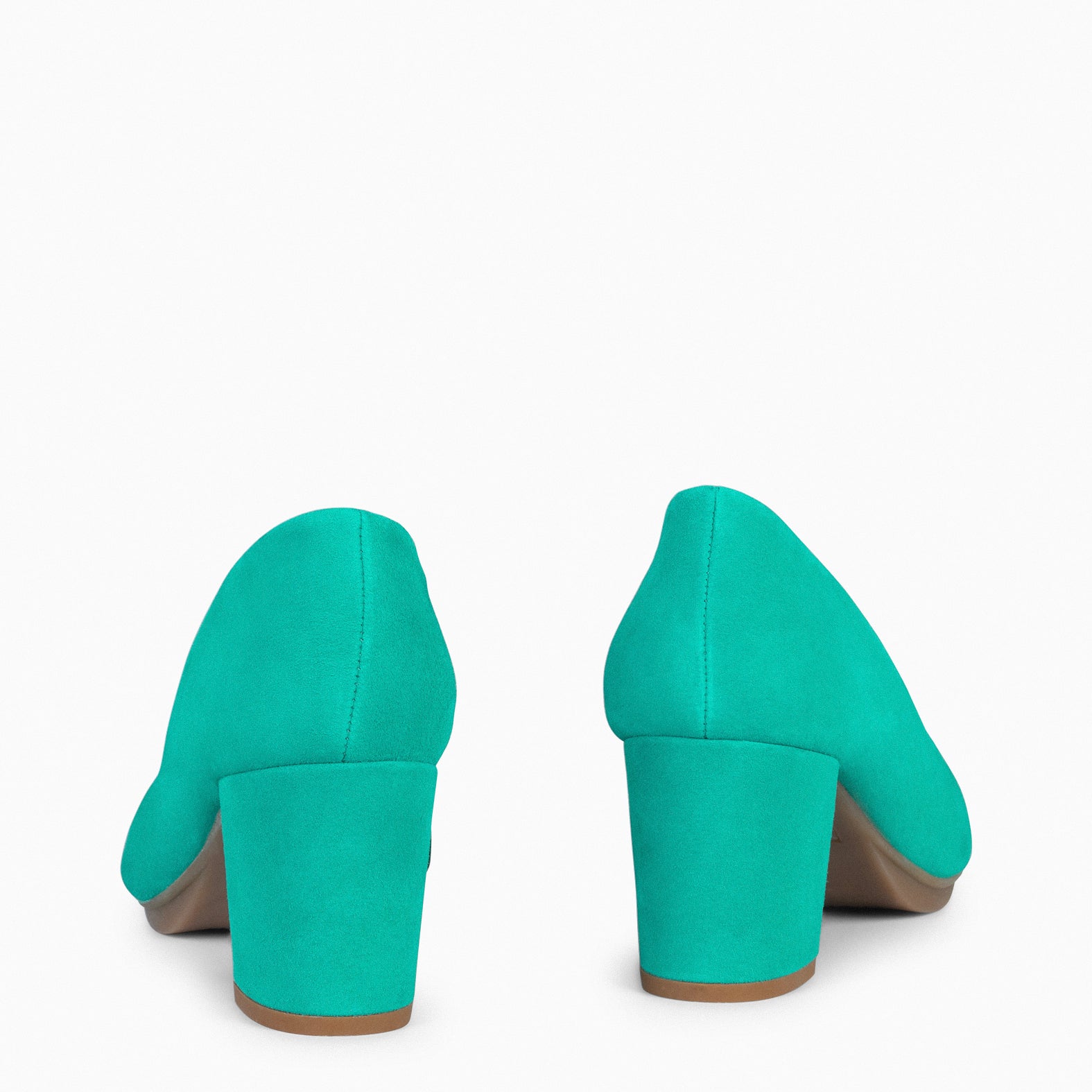 URBAN S - Zapatos de tacón medio de ante TURQUESA