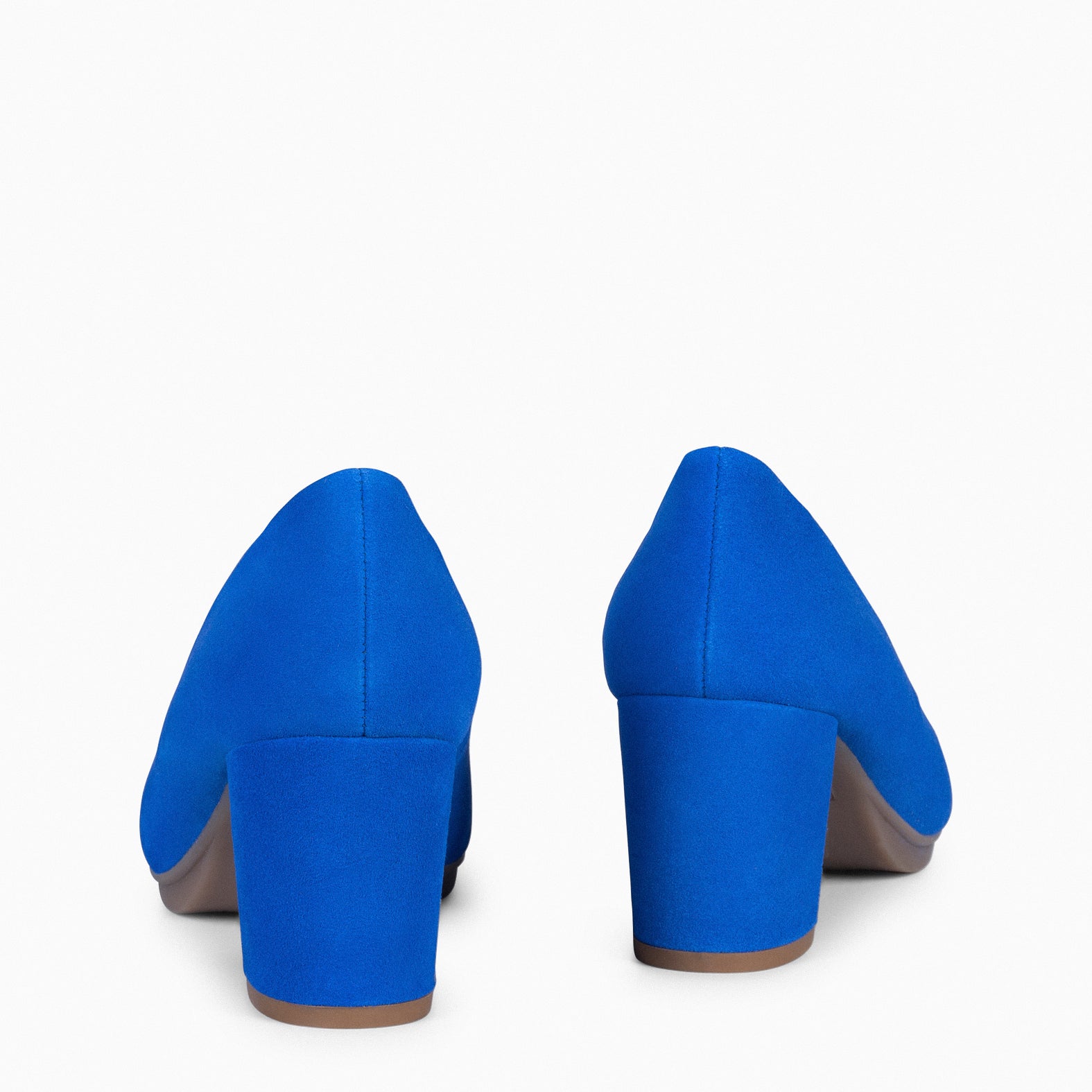 URBAN S - Zapato de tacón medio ante AZUL ELÉCTRICO