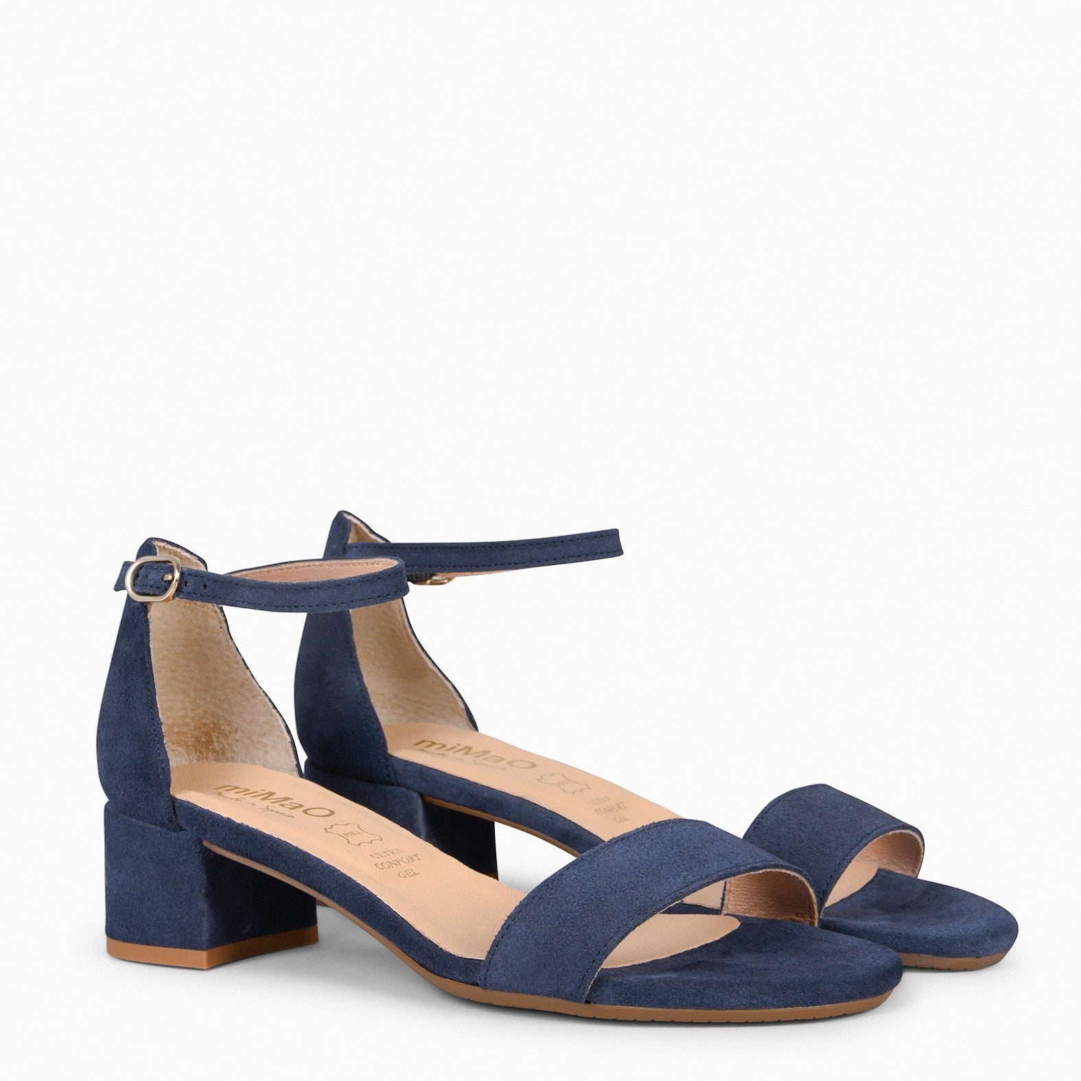 BEATRIZ – Sandalias de tacón ancho MARINO