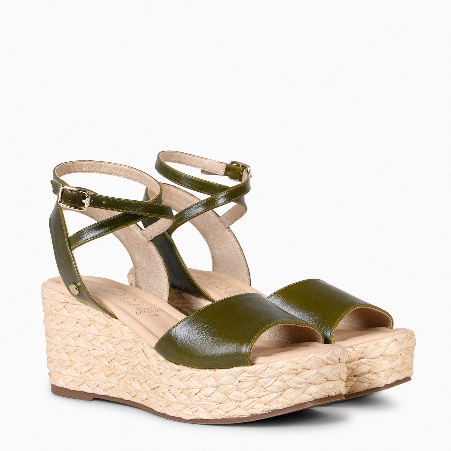 SINTRA – Sandalias de cuña y plataforma VERDE