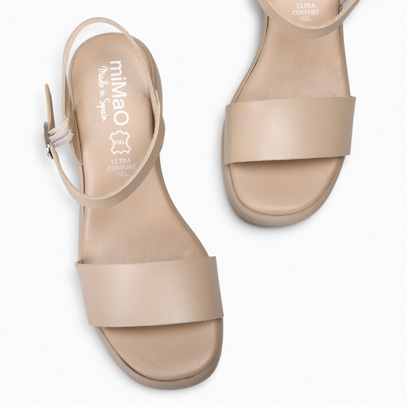 CRIS - Sandalia de Plataforma Bloque TAUPE