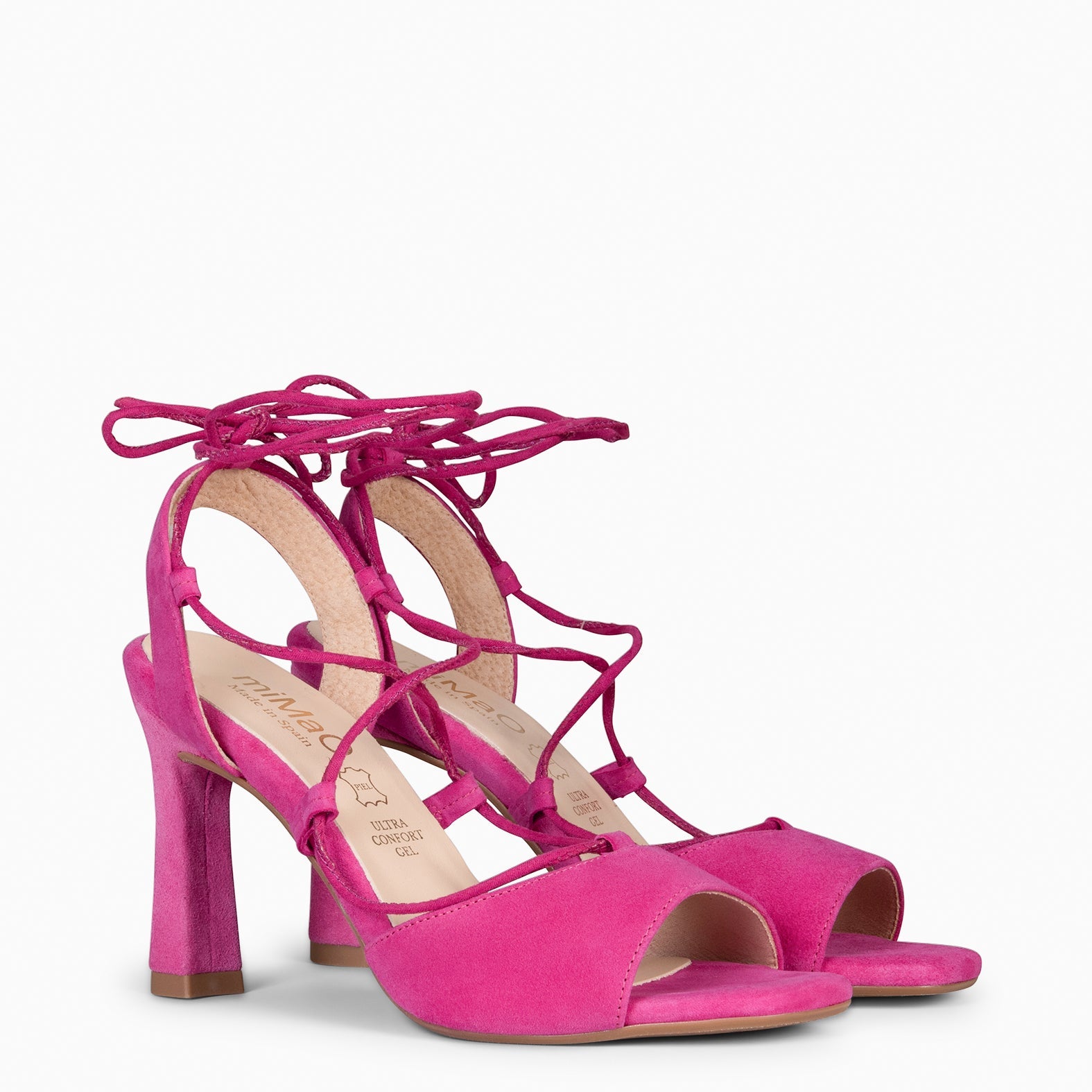 MÓNICA - SANDALIAS ELEGANTES DE TACÓN FUCSIA