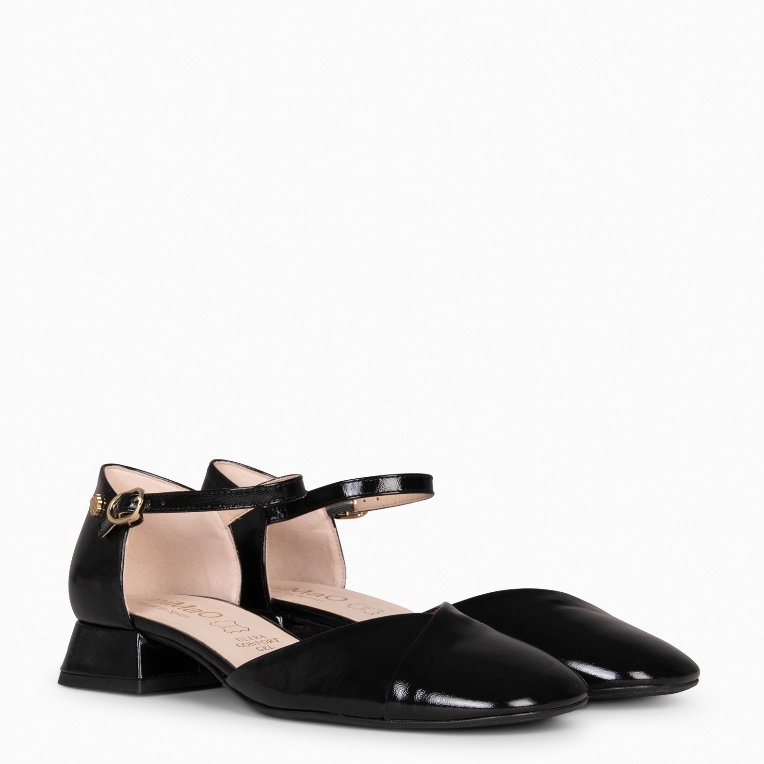 EMILY - ZAPATOS DE TACÓN BAJO NEGRO