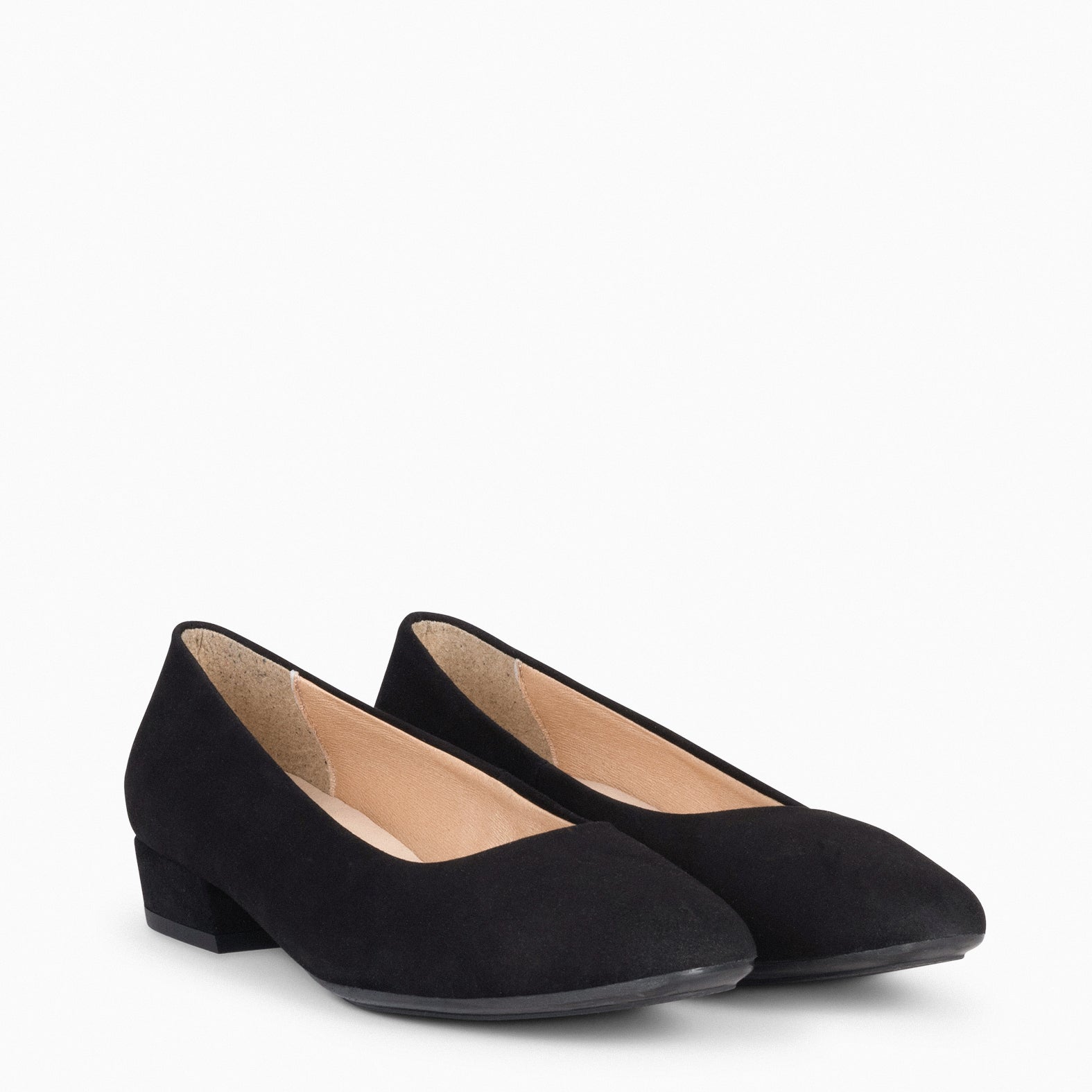 URBAN XS - Zapatos de tacón bajo de ante NEGRO