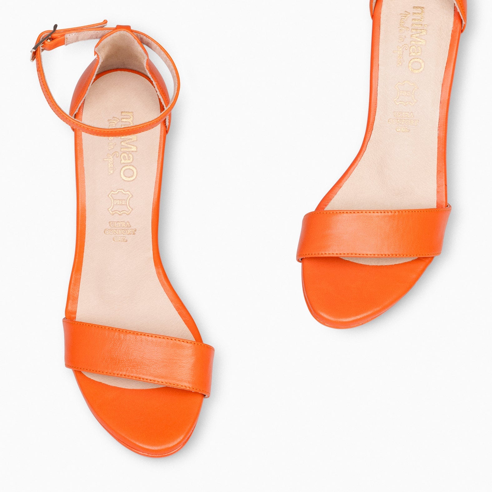 FIESTA - Sandalias de tacón alto y plataforma NARANJA