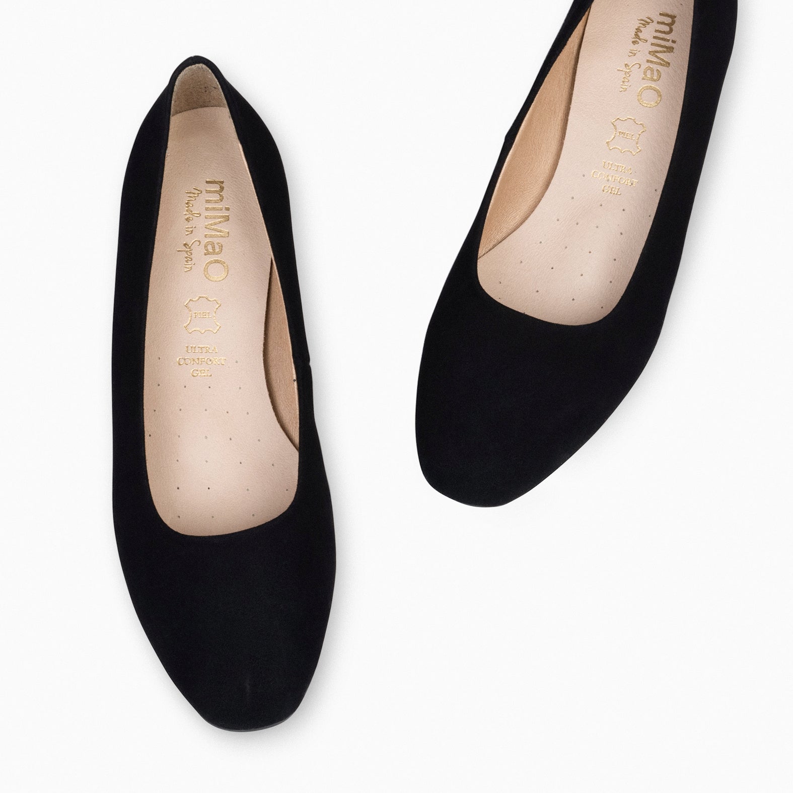 URBAN XS - Zapatos de tacón bajo de ante NEGRO