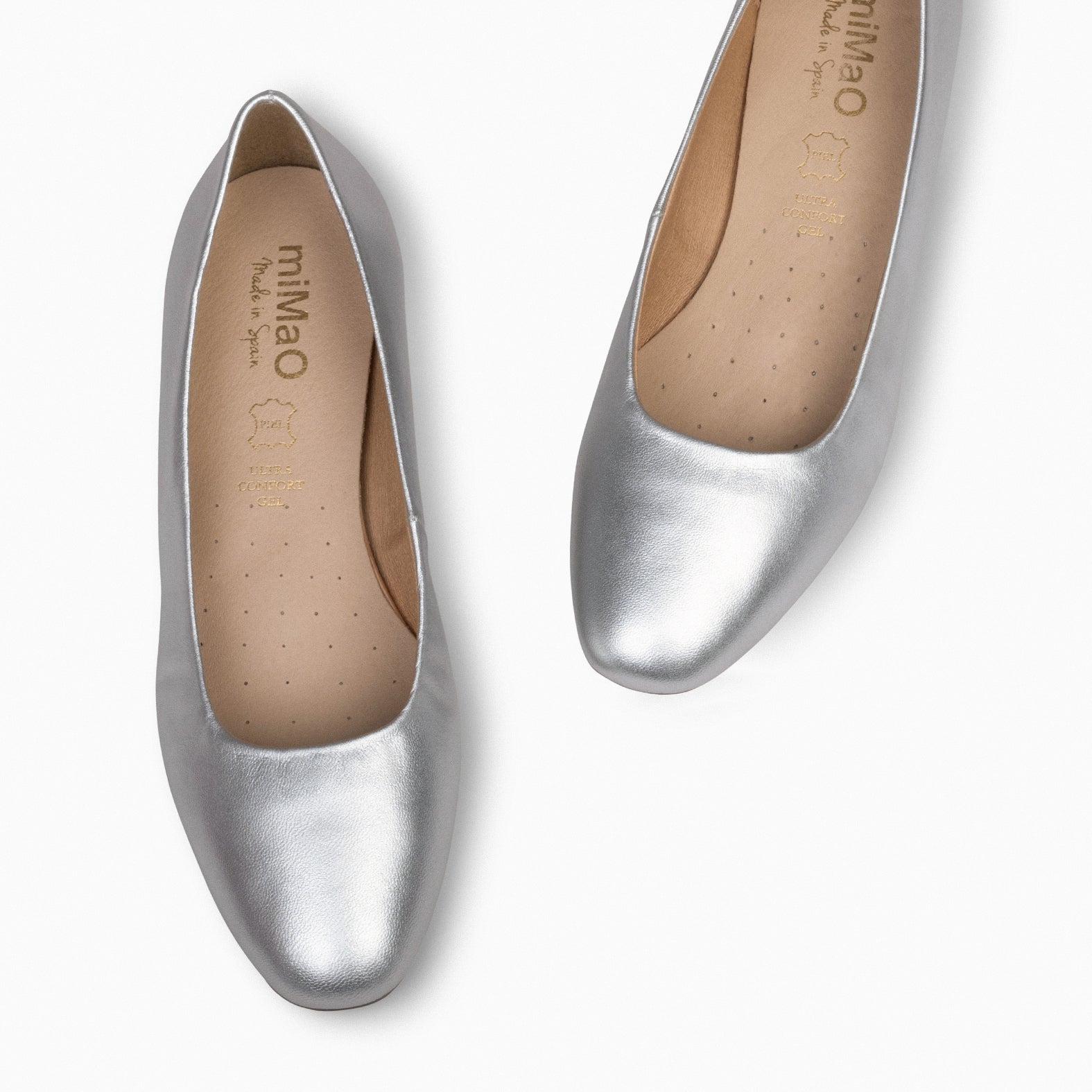 URBAN XS - Zapatos de tacón bajo de ante PLATA
