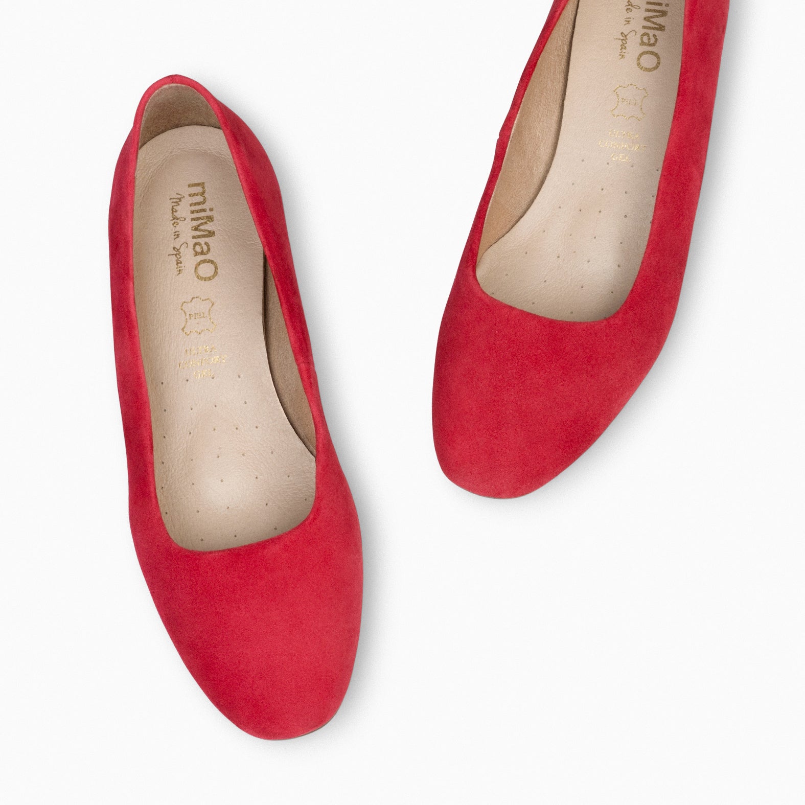 URBAN XS - Zapatos de tacón bajo de ante ROJO