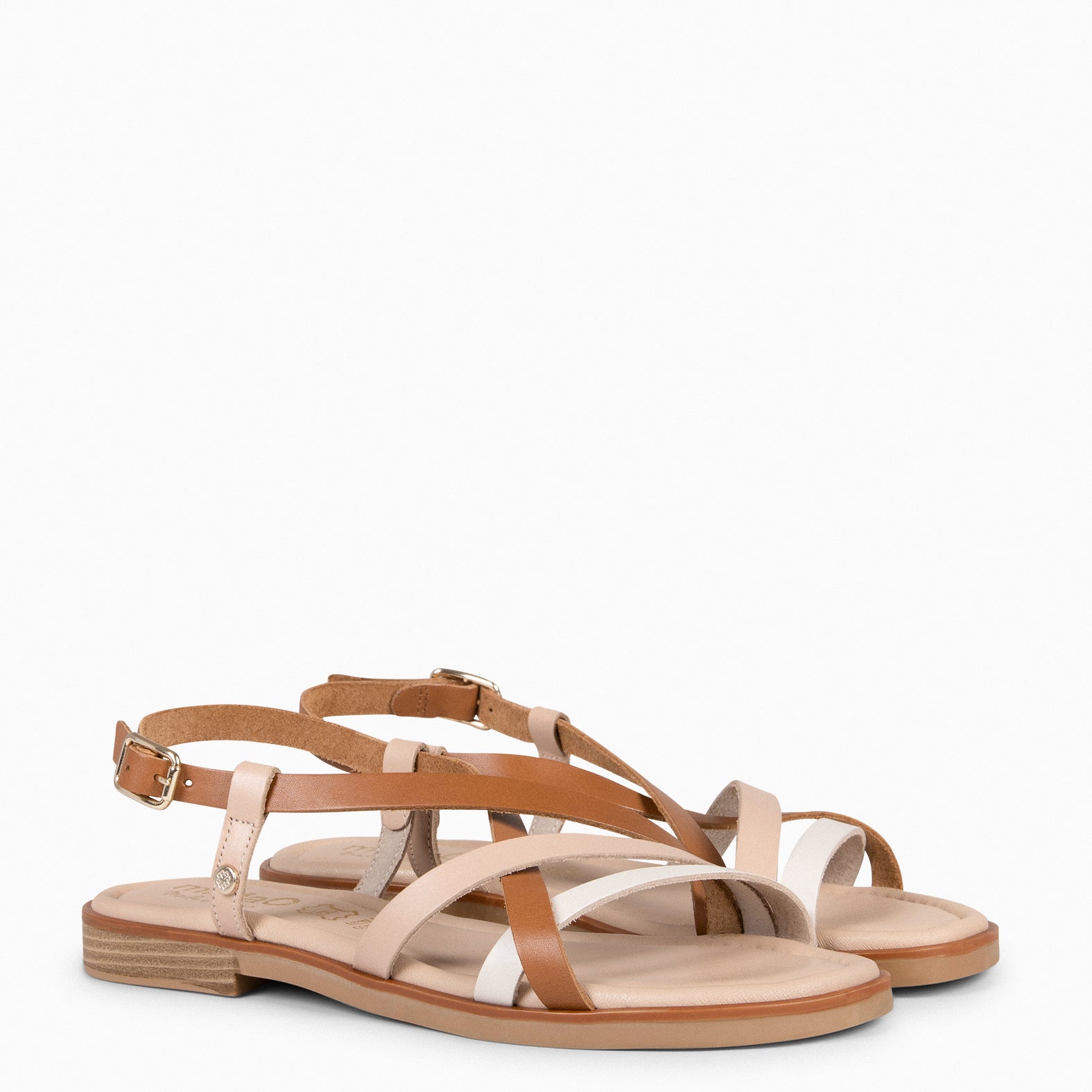 ELVA - Sandalias planas elegantes CAMEL