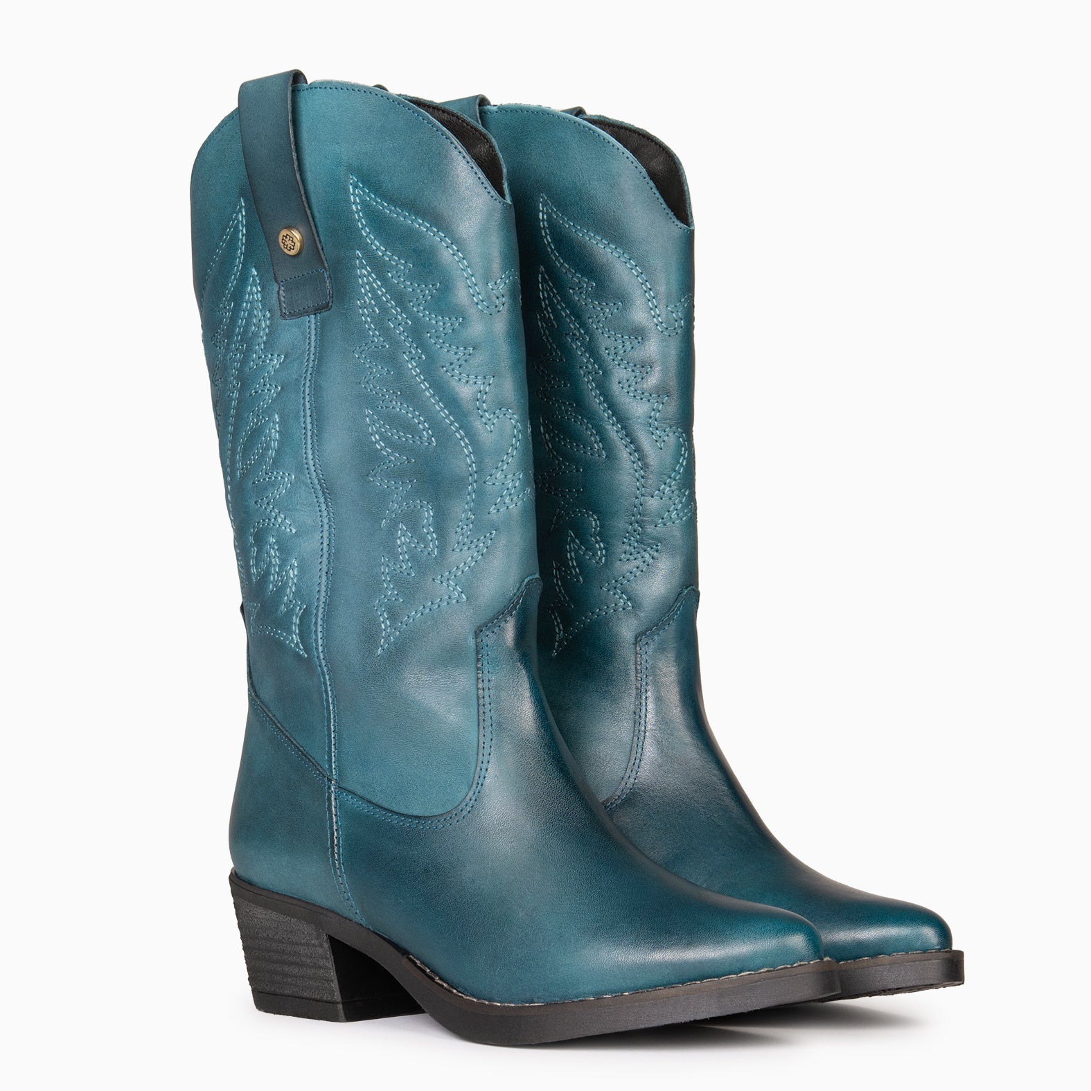 UTAH - Botas Cowboy bordado AZUL