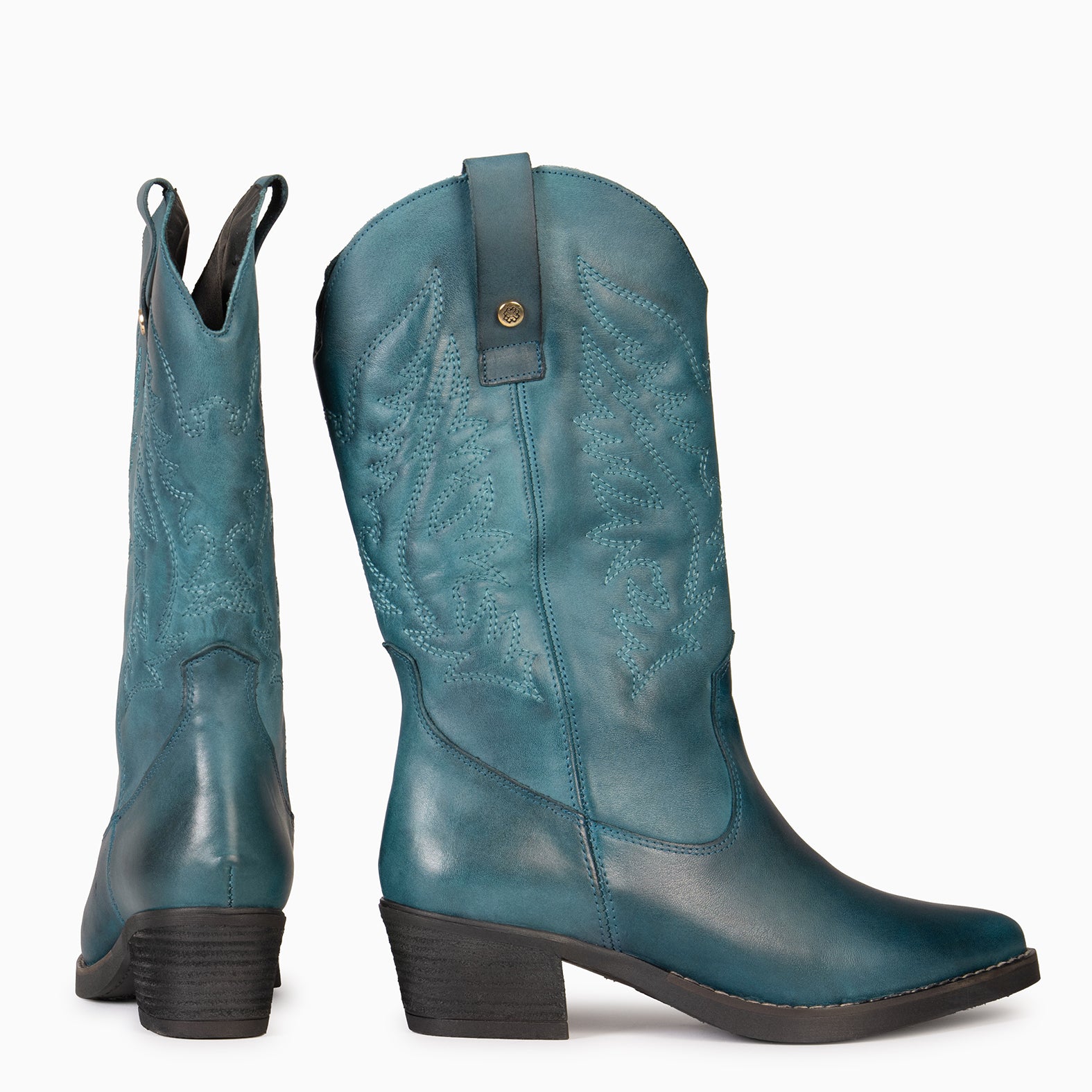 UTAH - Botas Cowboy bordado AZUL
