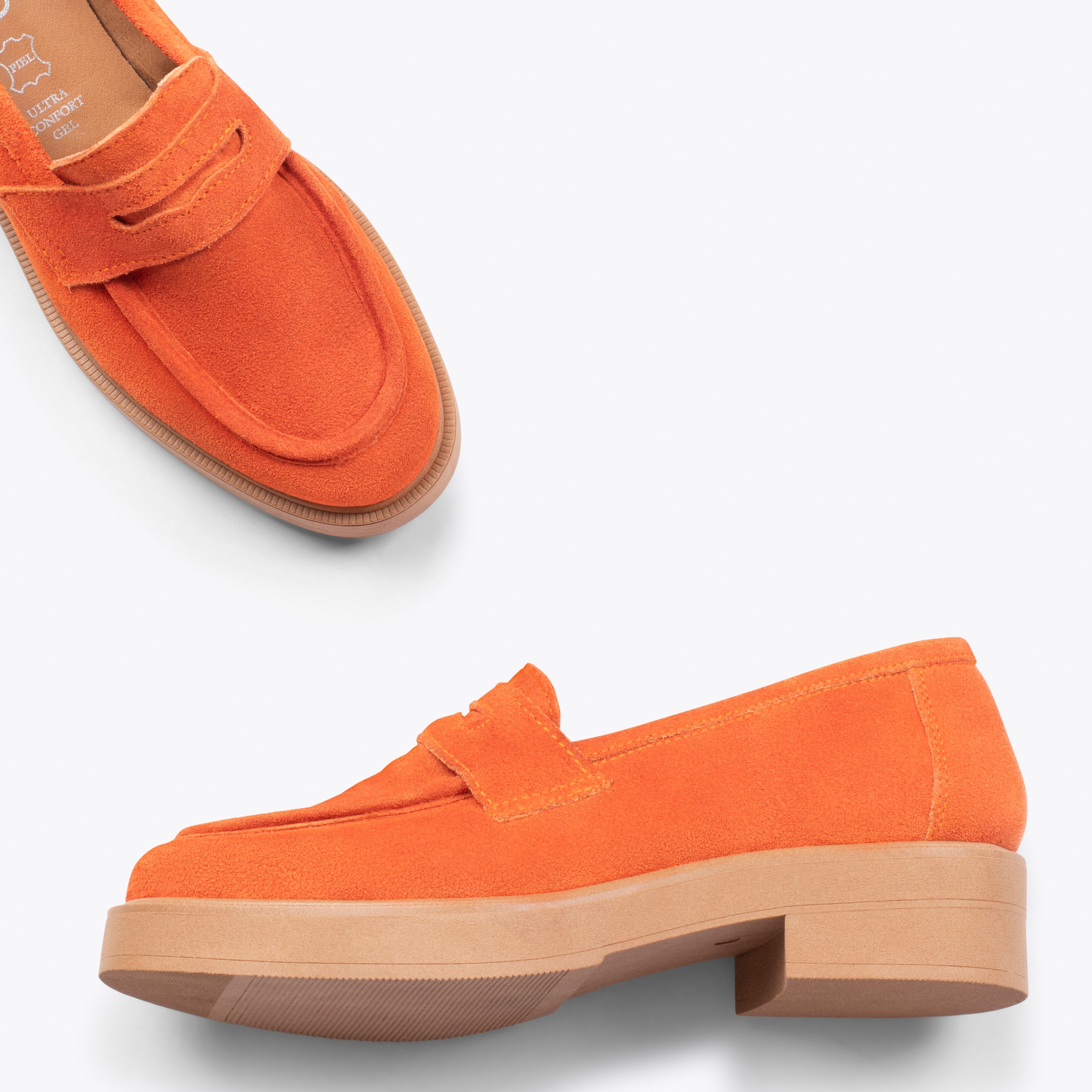 CASUAL - Mocasines básicos con antifaz NARANJA
