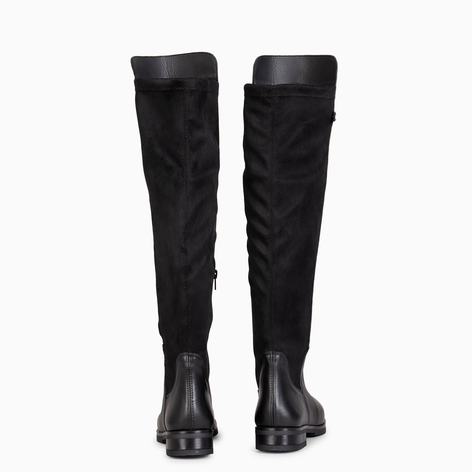 LIA - Bota alta de piel NEGRO