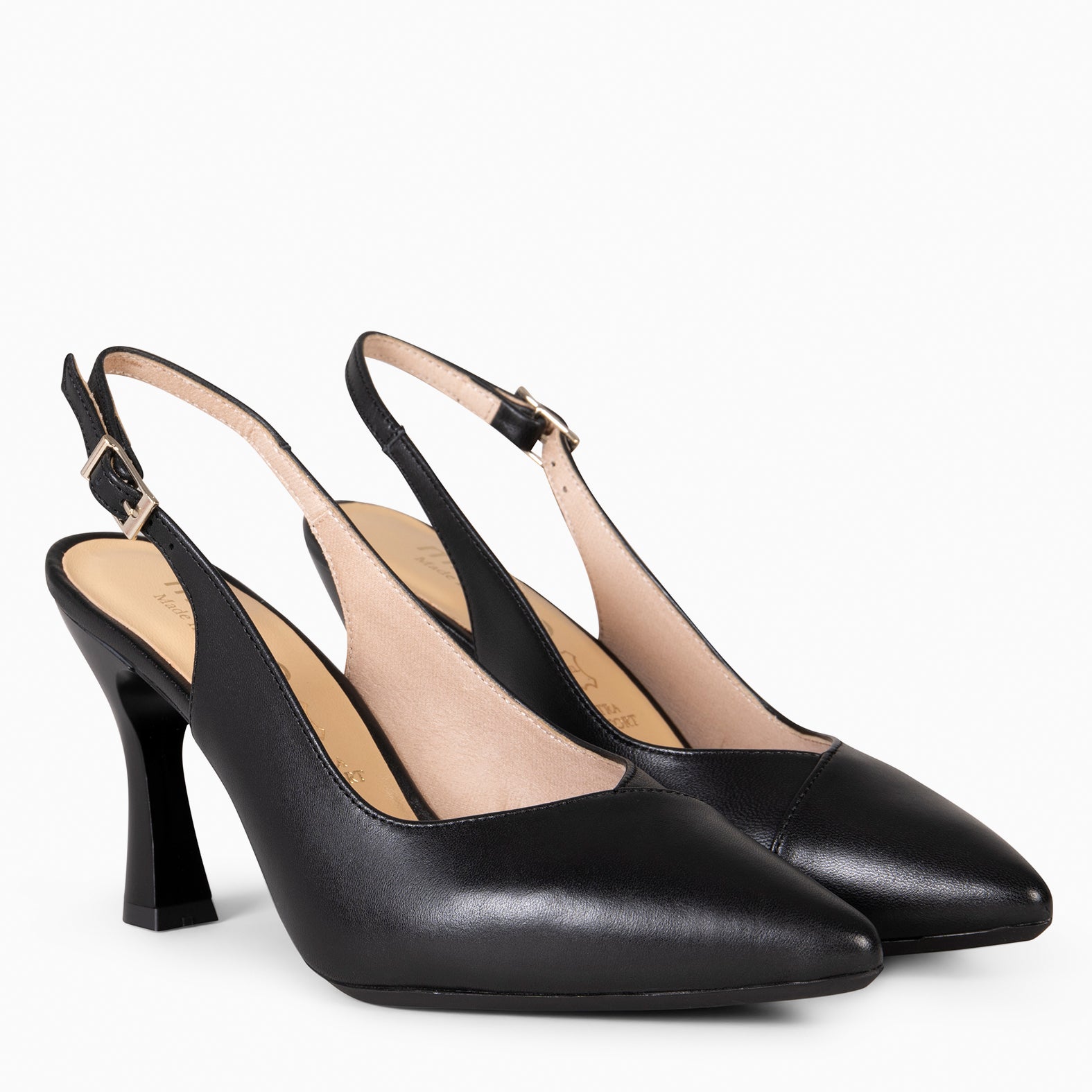 GLAM DESTALONADO - Zapatos de tacón destalonados de napa NEGRO