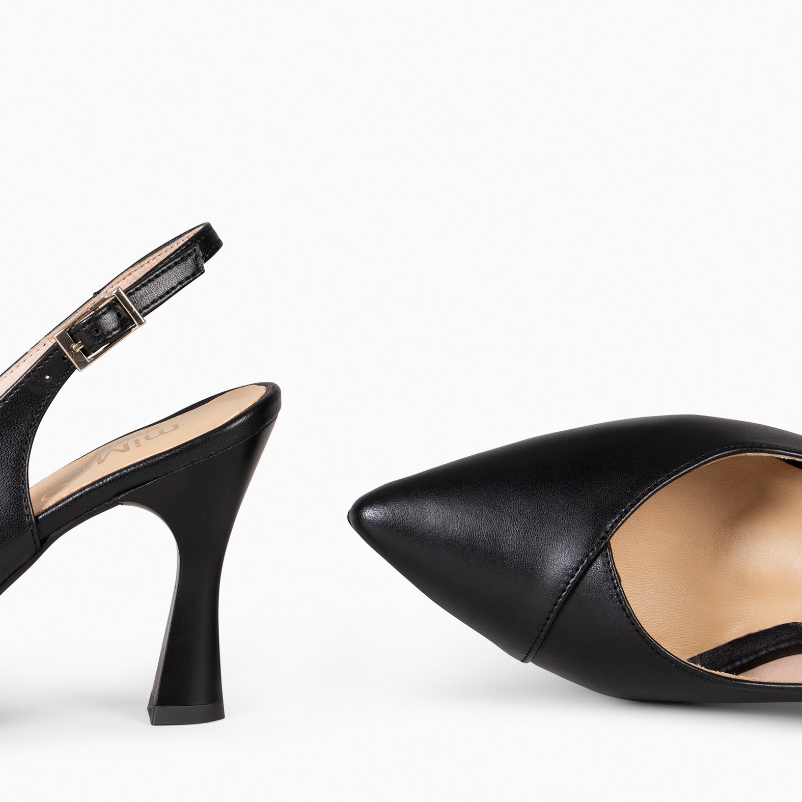 GLAM DESTALONADO - Zapatos de tacón destalonados de napa NEGRO