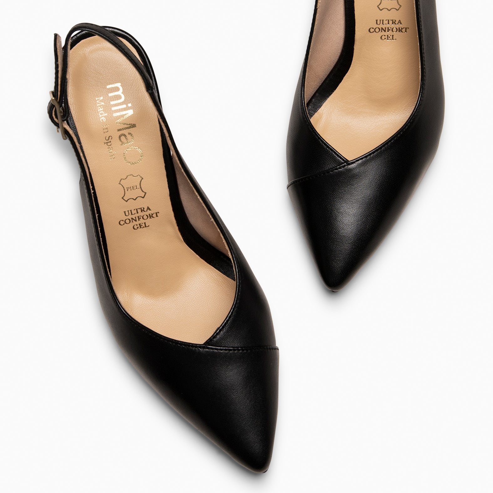 GLAM DESTALONADO - Zapatos de tacón destalonados de napa NEGRO