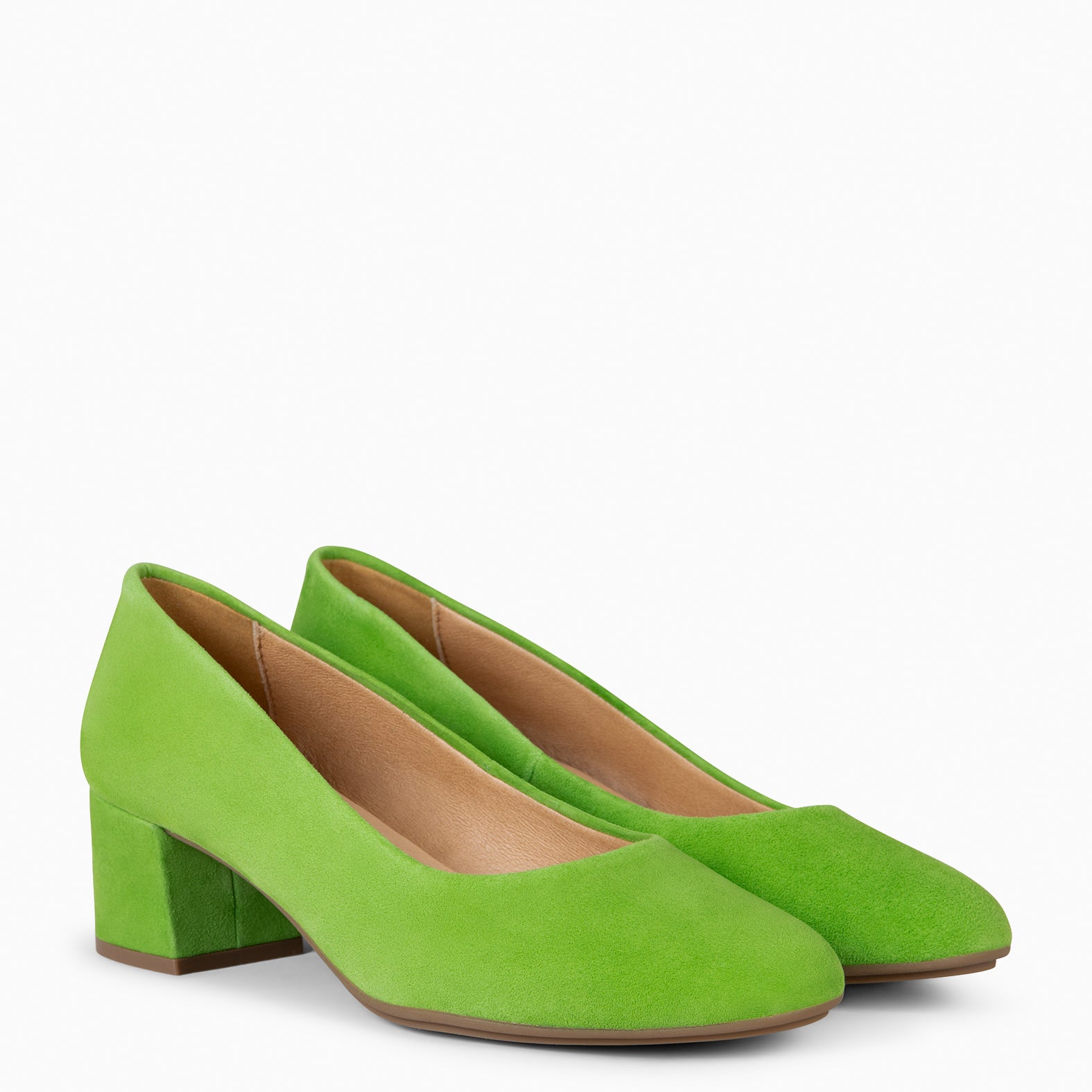 URBAN REDONDO - Zapatos de tacón bajo de ante VERDE