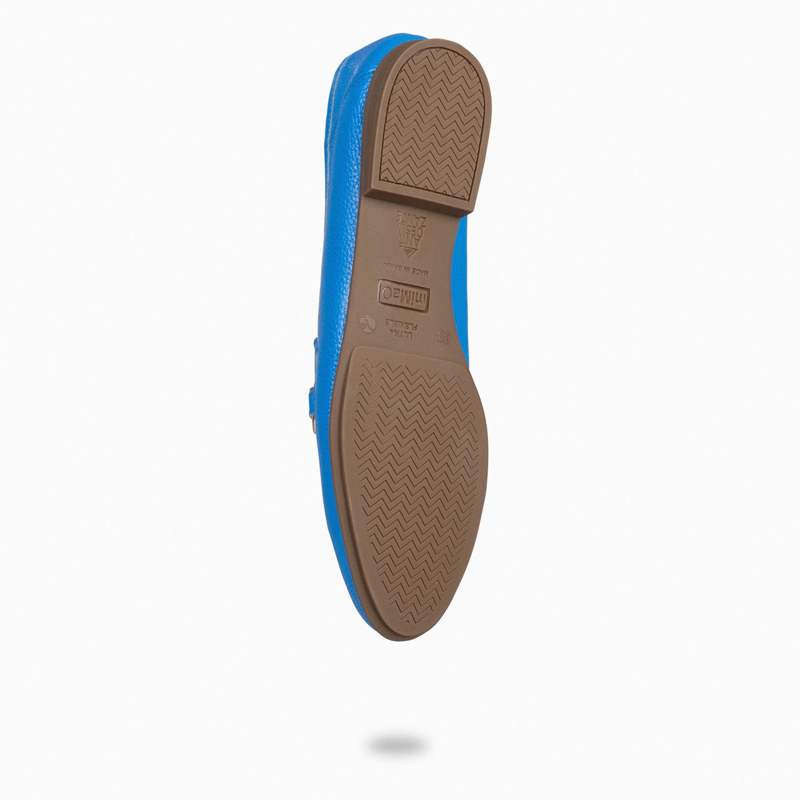 STYLE – Mocasines planos con adorno metalizado AZUL