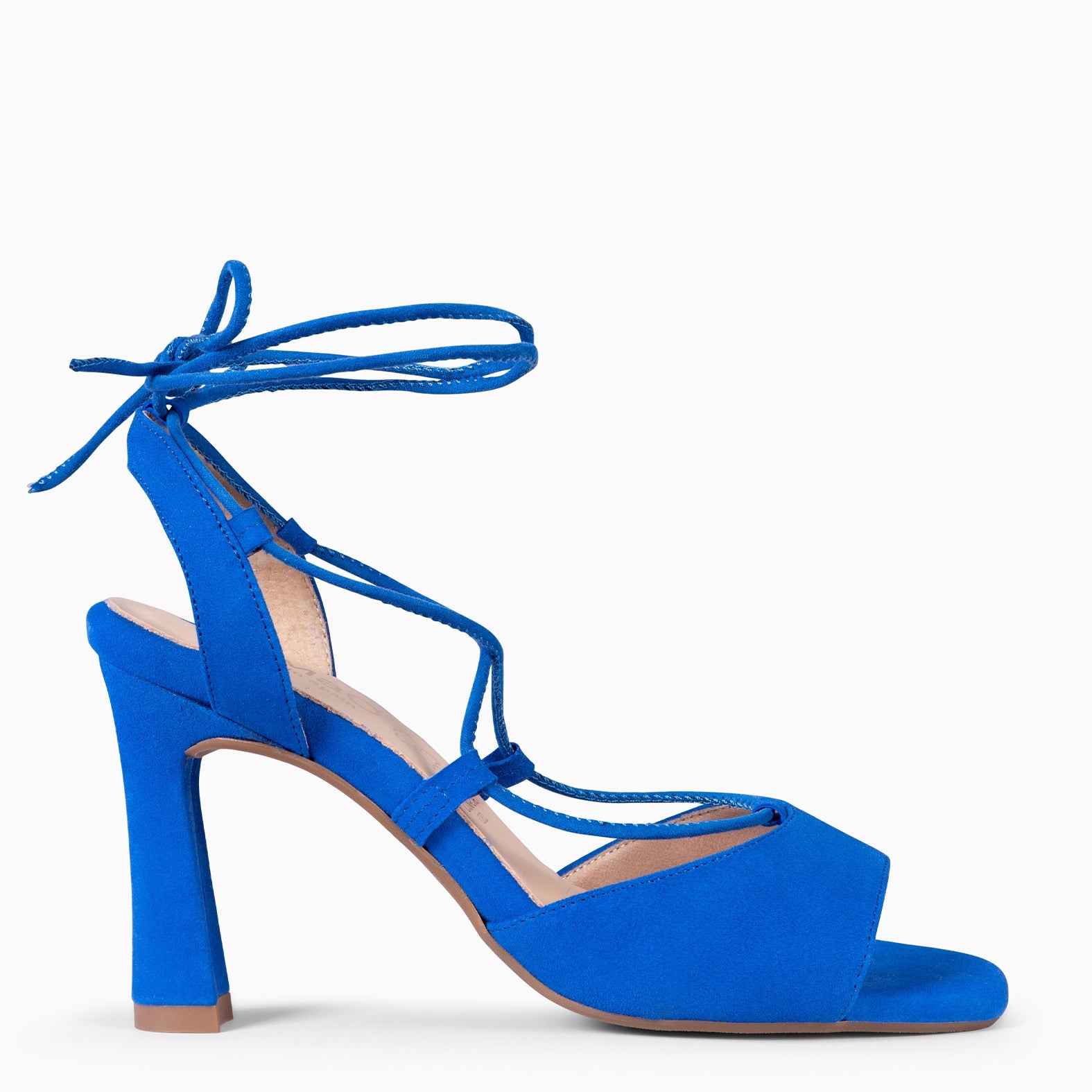 MÓNICA - SANDALIAS ELEGANTES DE TACÓN AZUL ELÉCTRICO