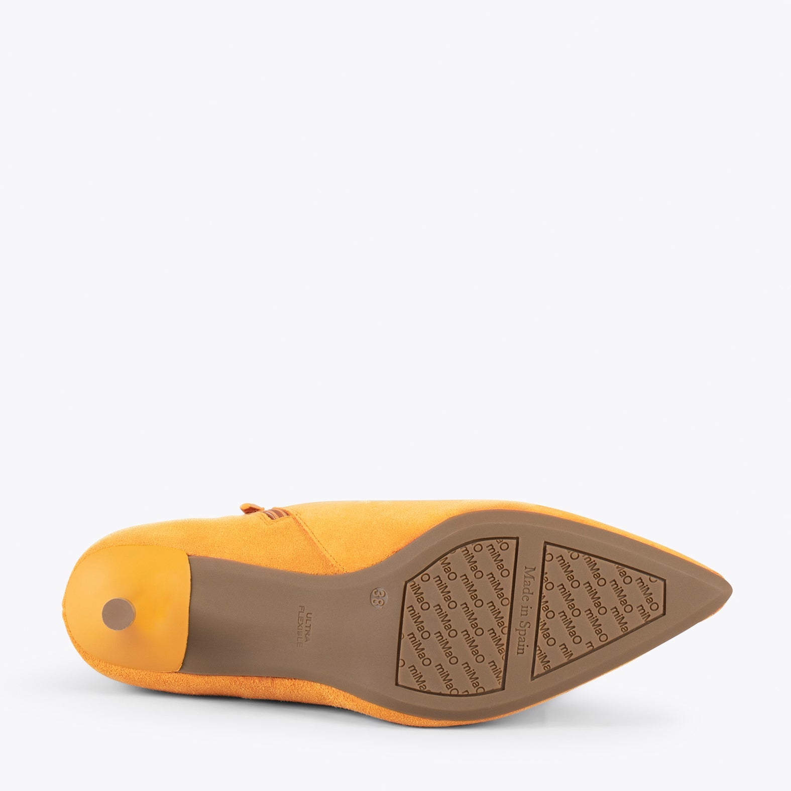 OUTFIT -  Botines elegantes de tacón bajo de aguja  AMARILLO