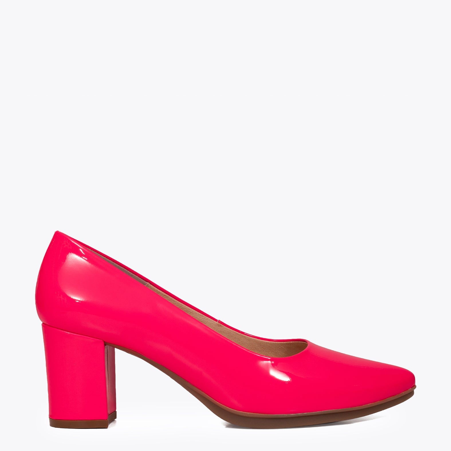 URBAN S NEÓN - Zapato de tacón bajo ROSA FLÚOR