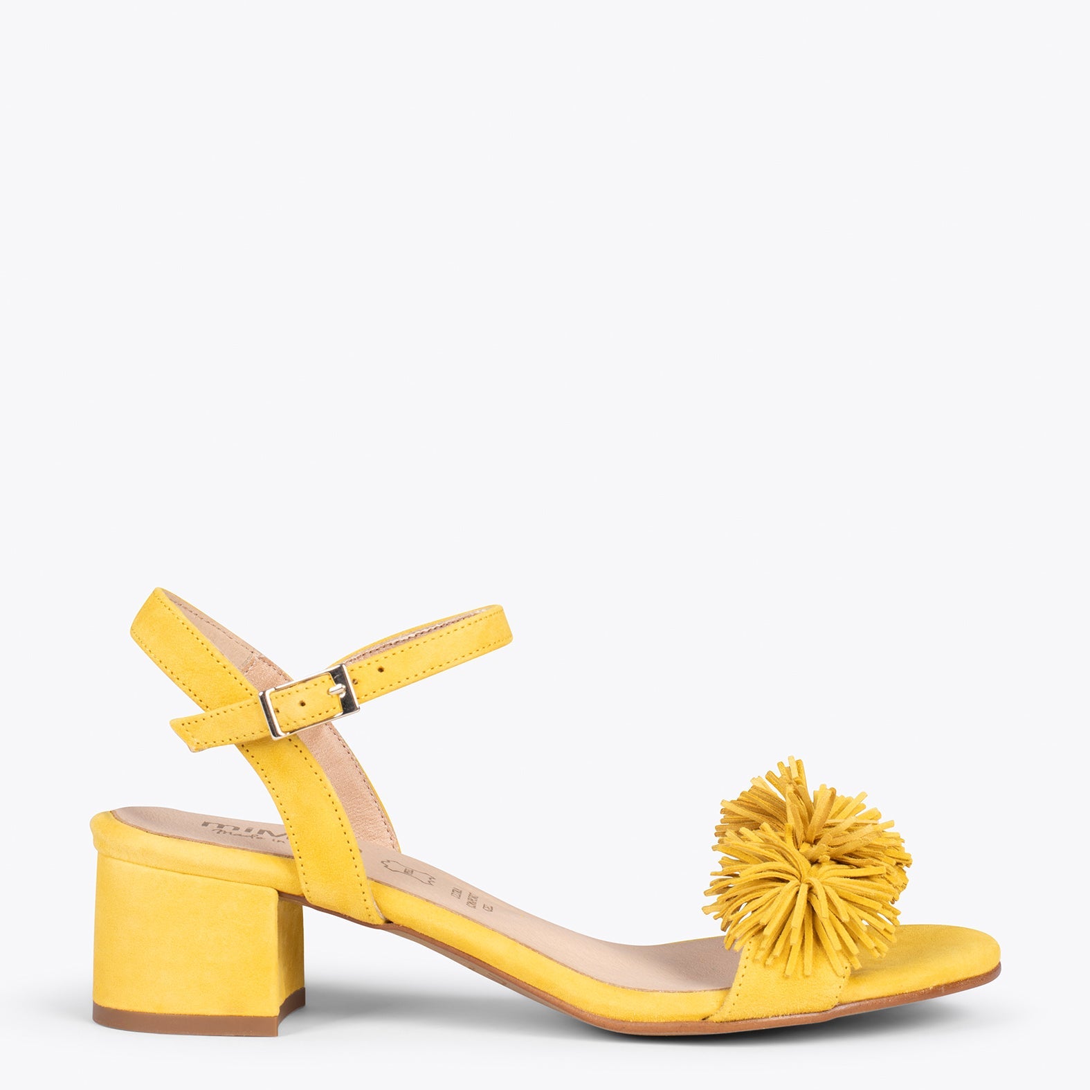 ZINNIA - Sandalias de fiesta con adorno floral AMARILLO