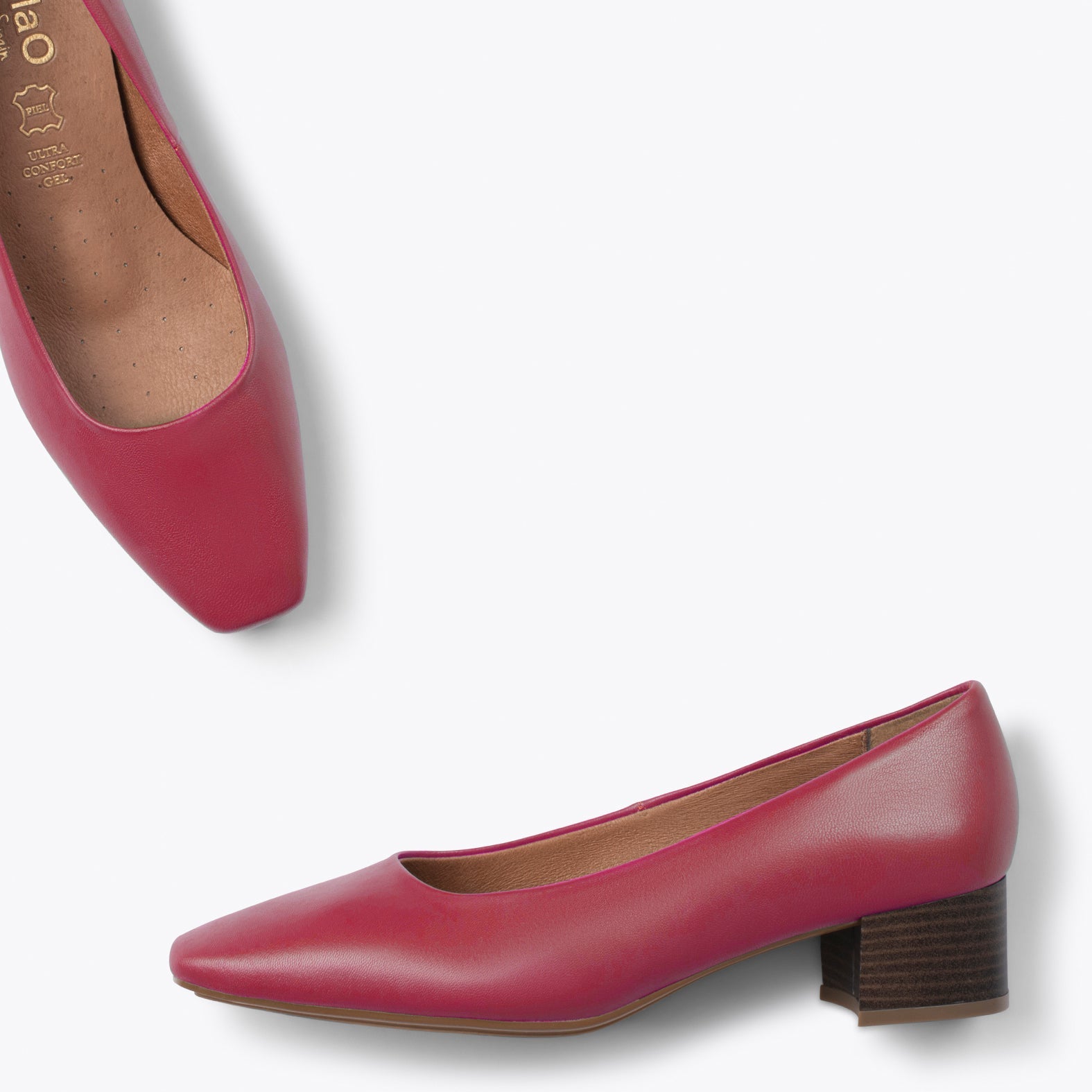 URBAN LADY - Zapatos de tacón bajo de napa GRANATE
