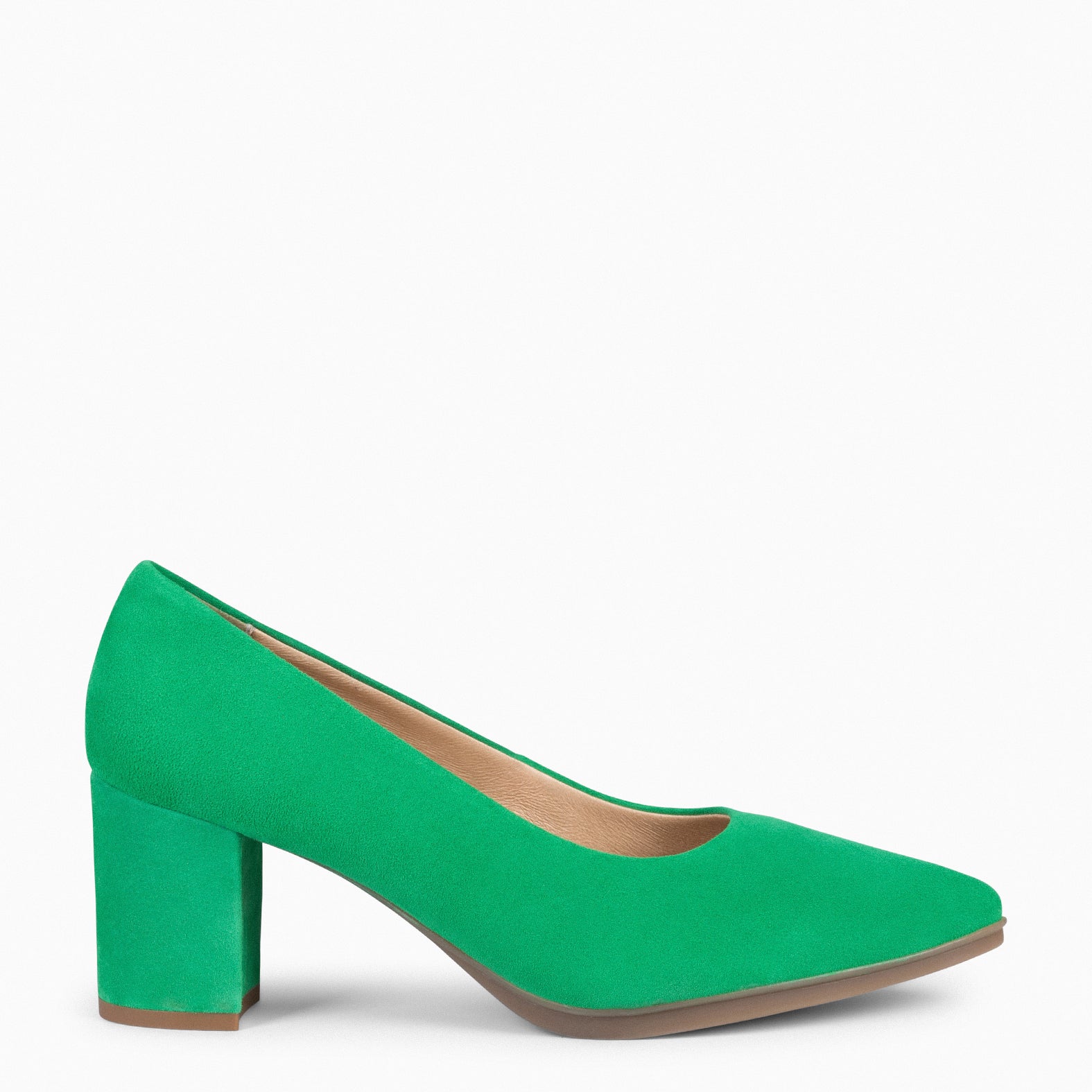 URBAN S - Zapato de tacón medio de ante VERDE
