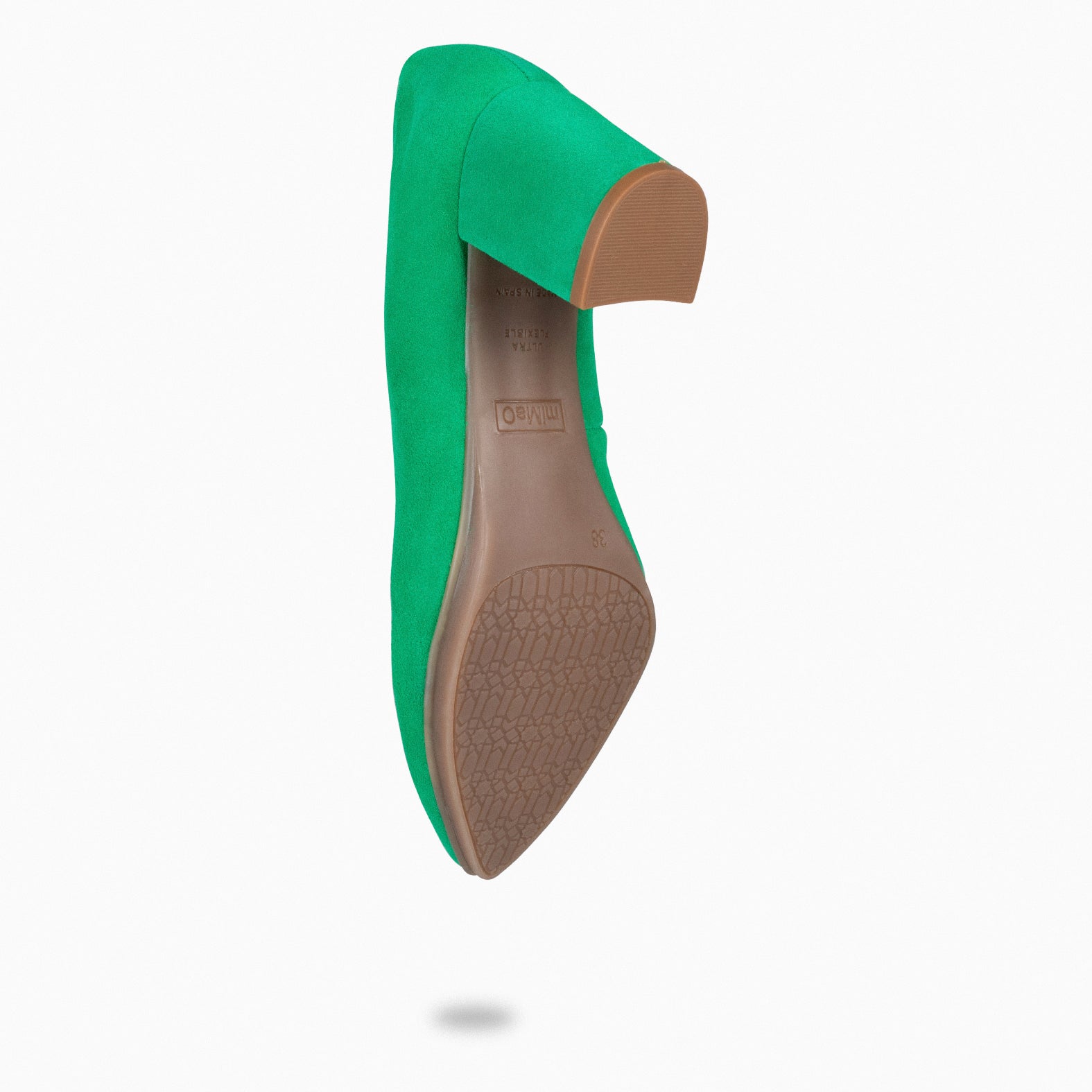 URBAN S - Zapato de tacón medio de ante VERDE