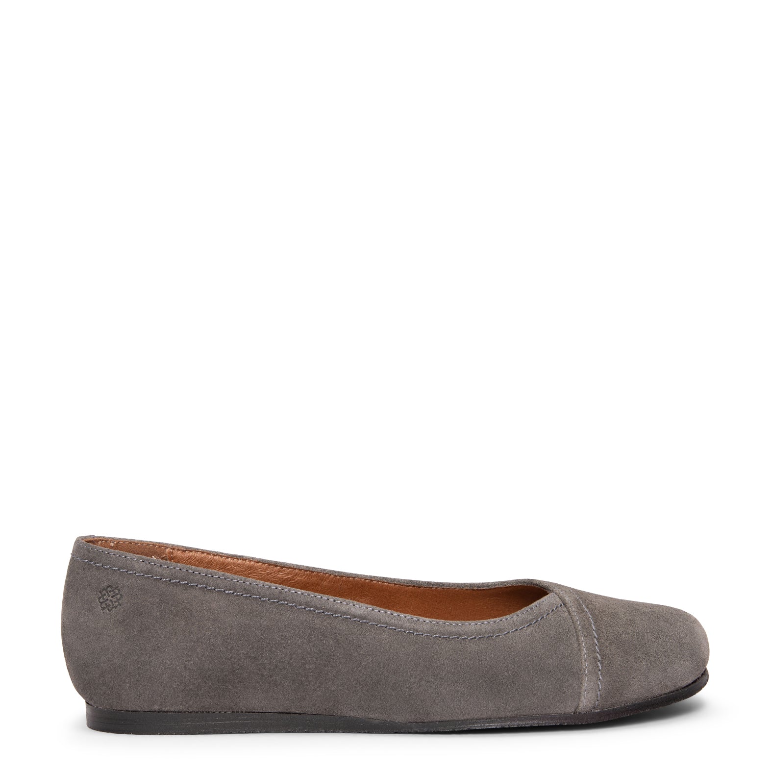 PLUMA - Bailarina baresoft de serraje en GRIS